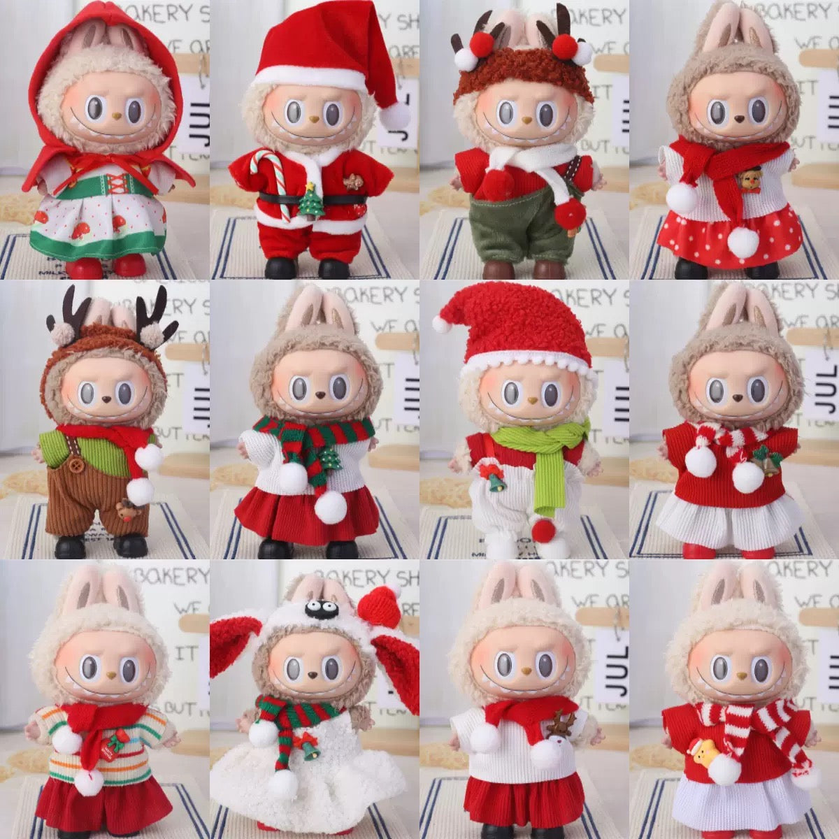 Labubu Christmas Clothes (Clothes only Not with Labubu Doll) Zoe's DIY Shop