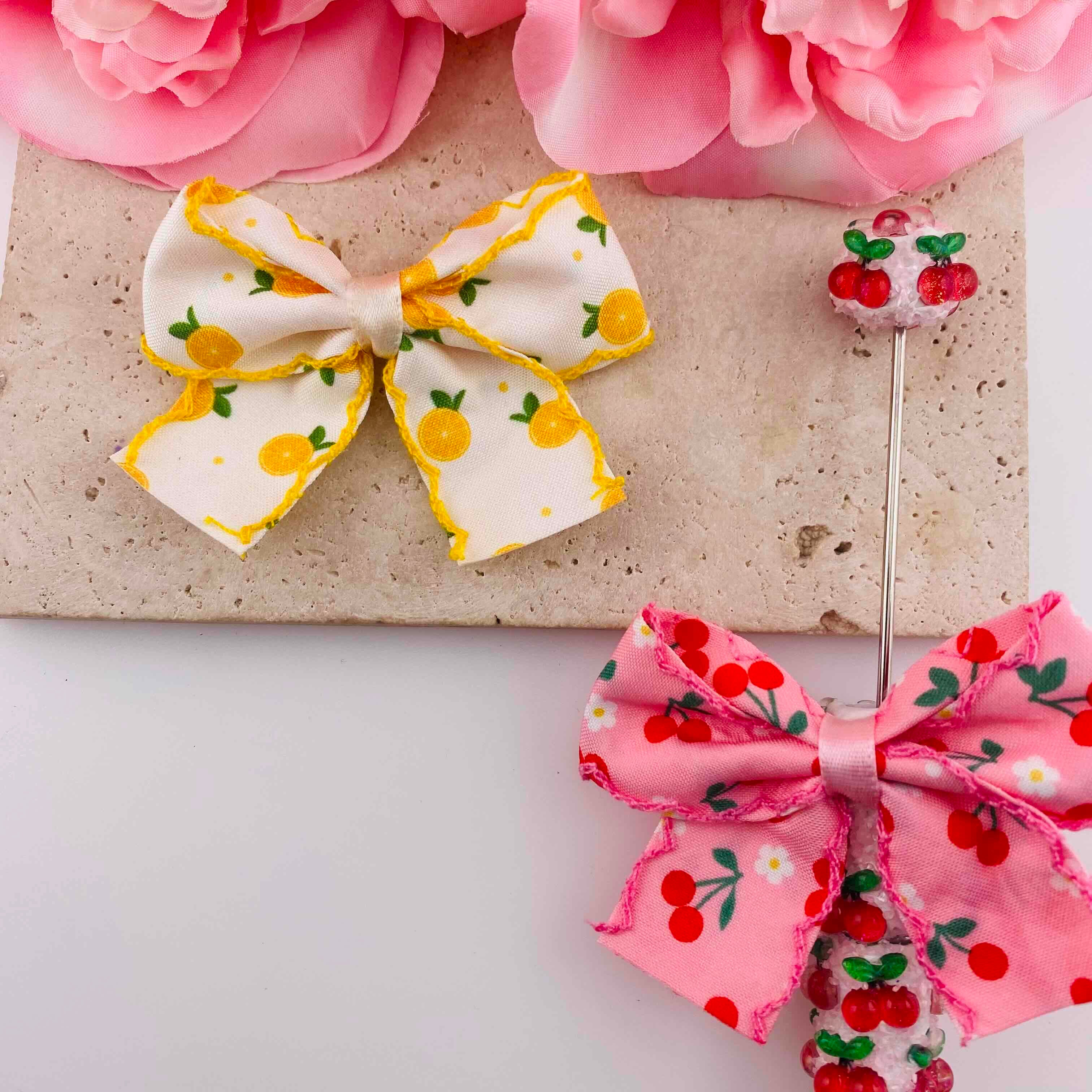 FS19870-Colorful Fruit Fabric Bow