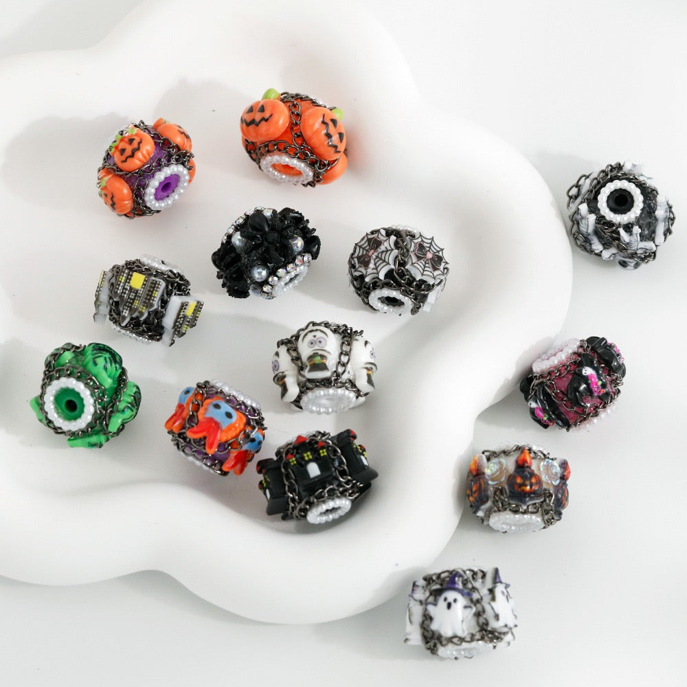 FS20088-About 18mm Halloween Fancy Beads