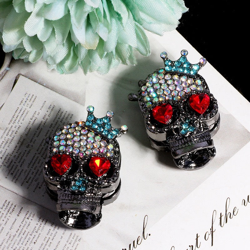 FS19375-About 29*19*16mm Halloween Skull Metal Beads
