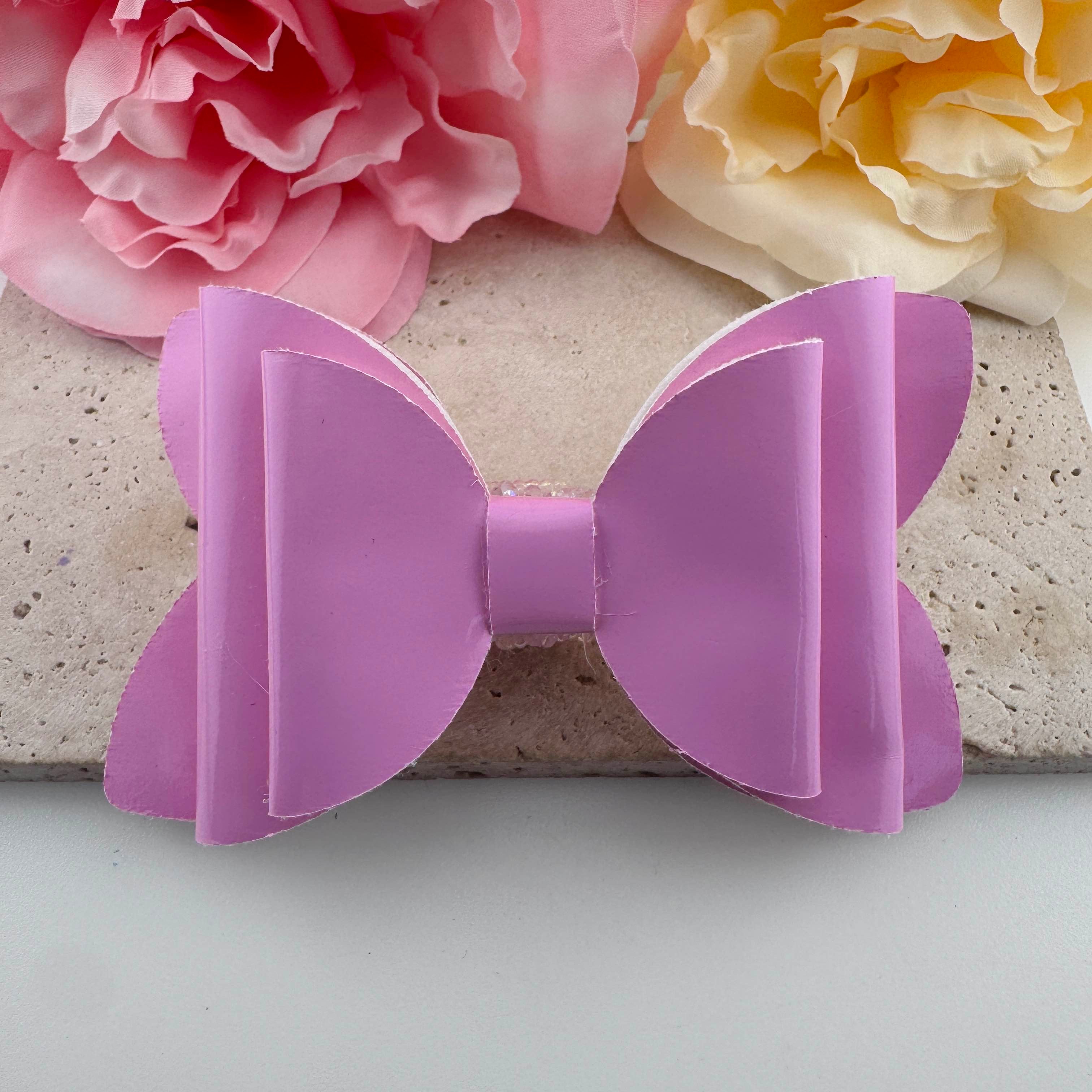 FS20014-Neon Color PU Bow Sugar Beads
