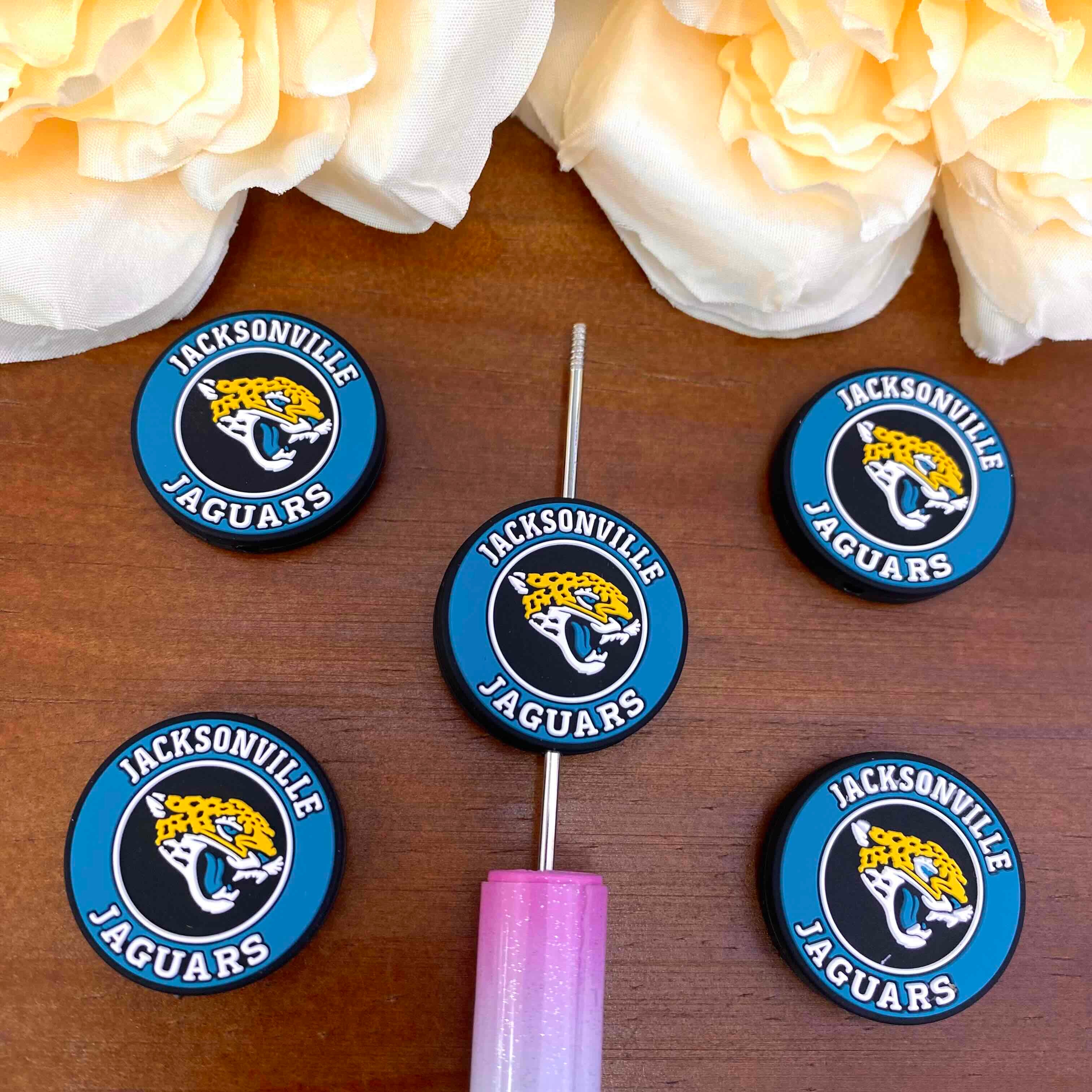 FS20598-Jacksonville Jaguars Flat Silicone Focal Beads