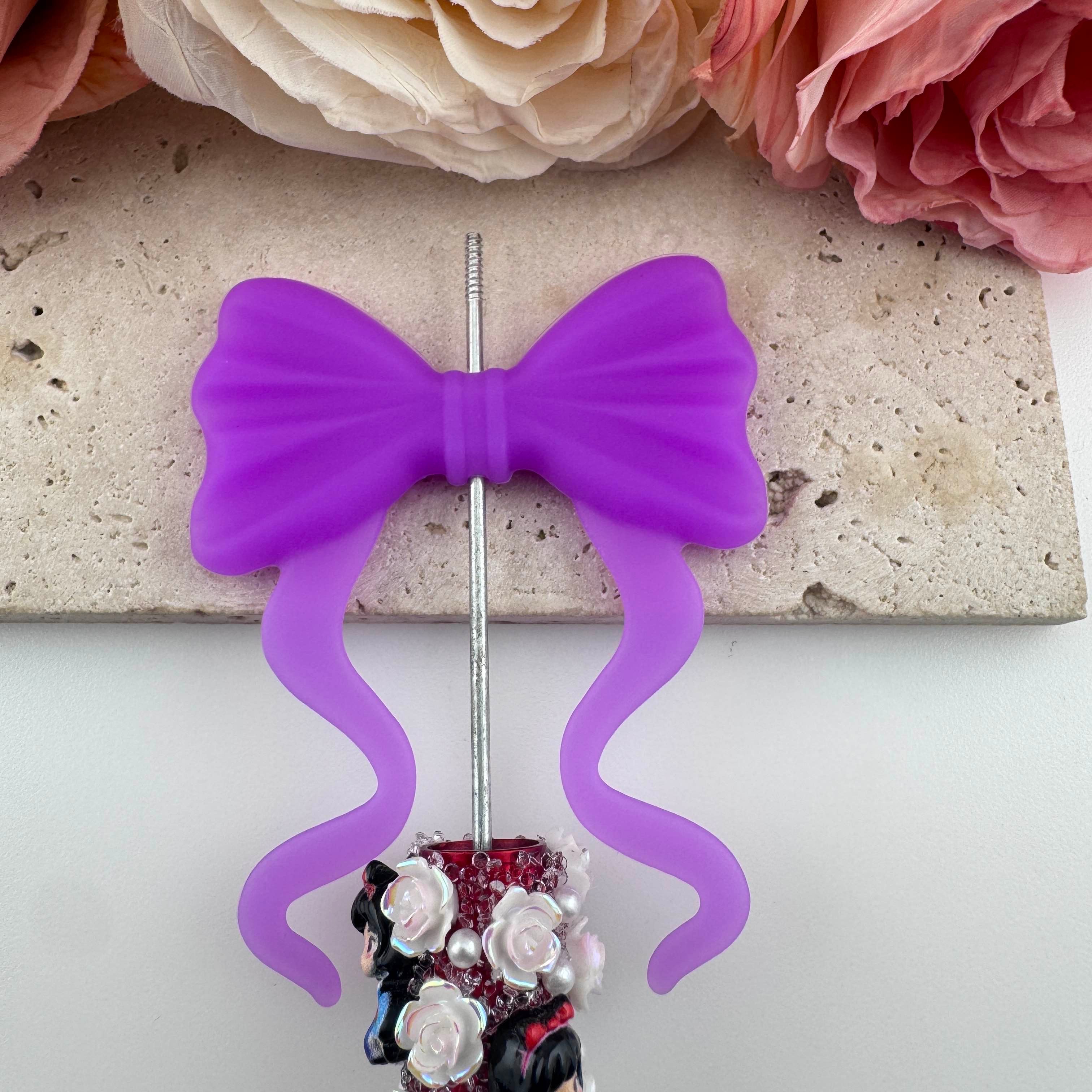 FS19388-About 60×70mm Silicone Bow Beads