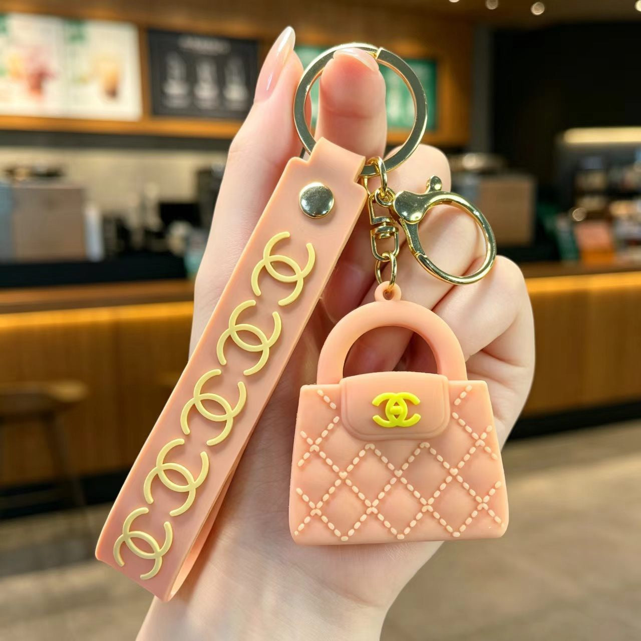 FS19364-About 4.5×6.5cm Silicone Bags Key Chain