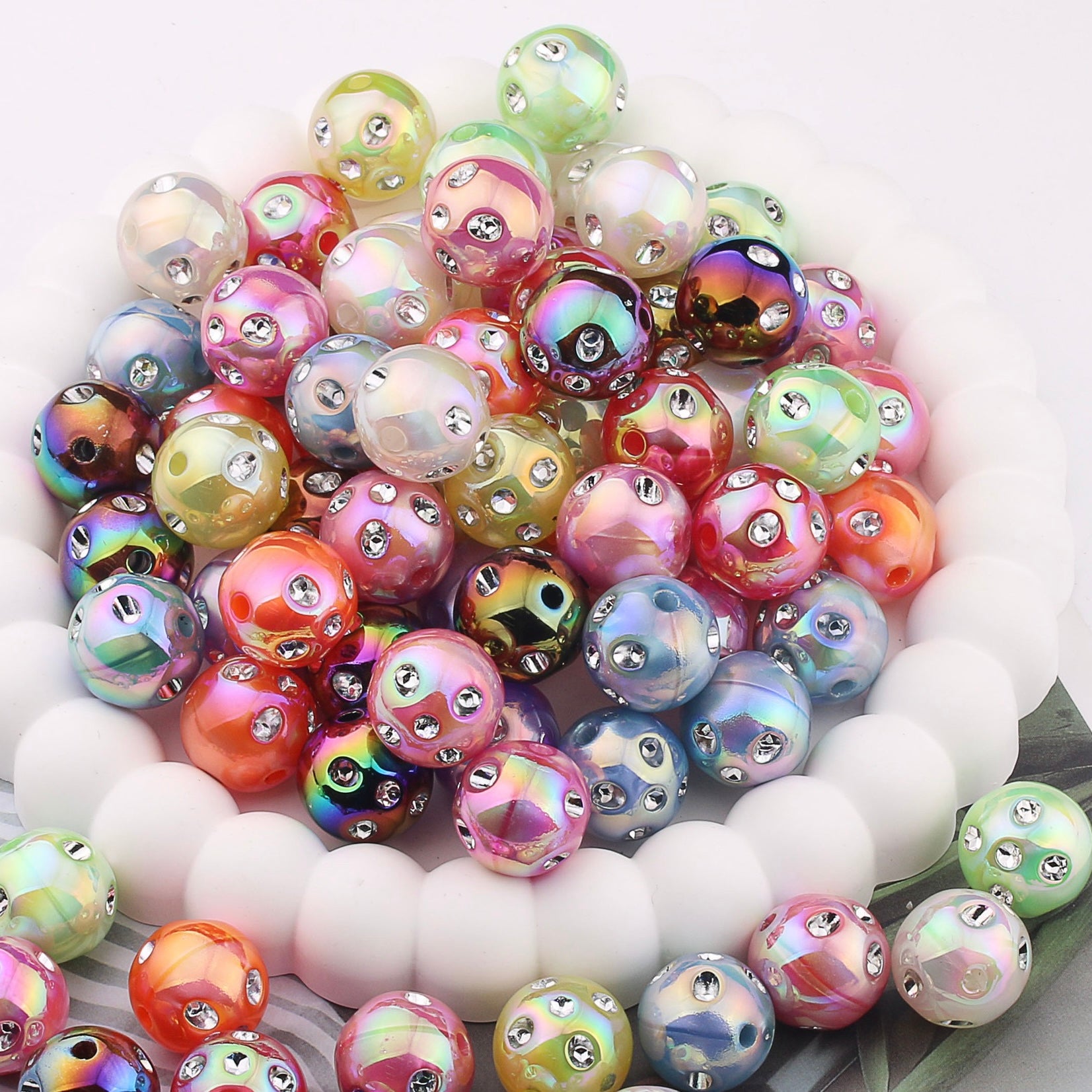 FS1927-16MM Diamond Acrylic Beads Fit For Beadable Pens