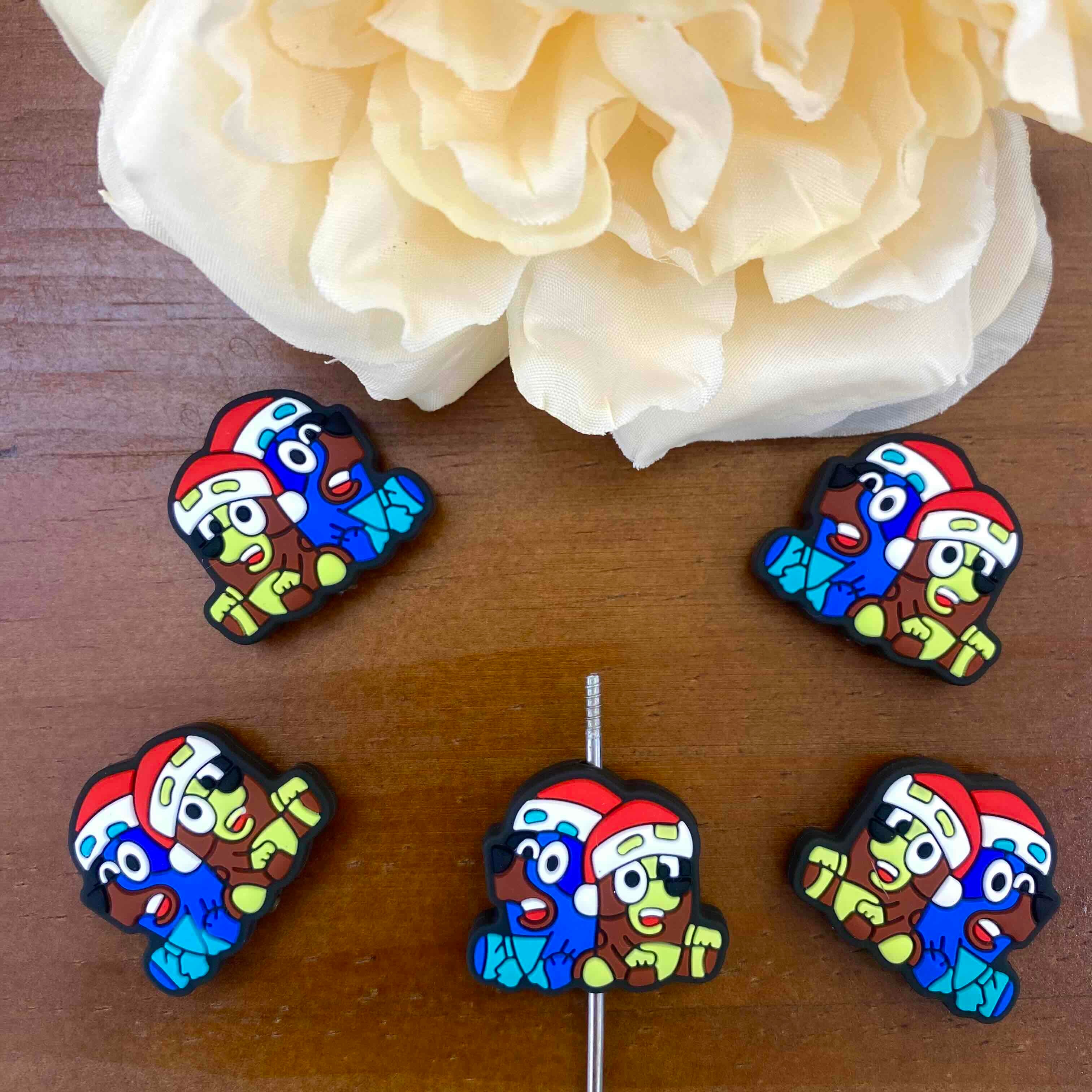 FS20123-Vintage Cartoon Flat Silicone Focal Beads
