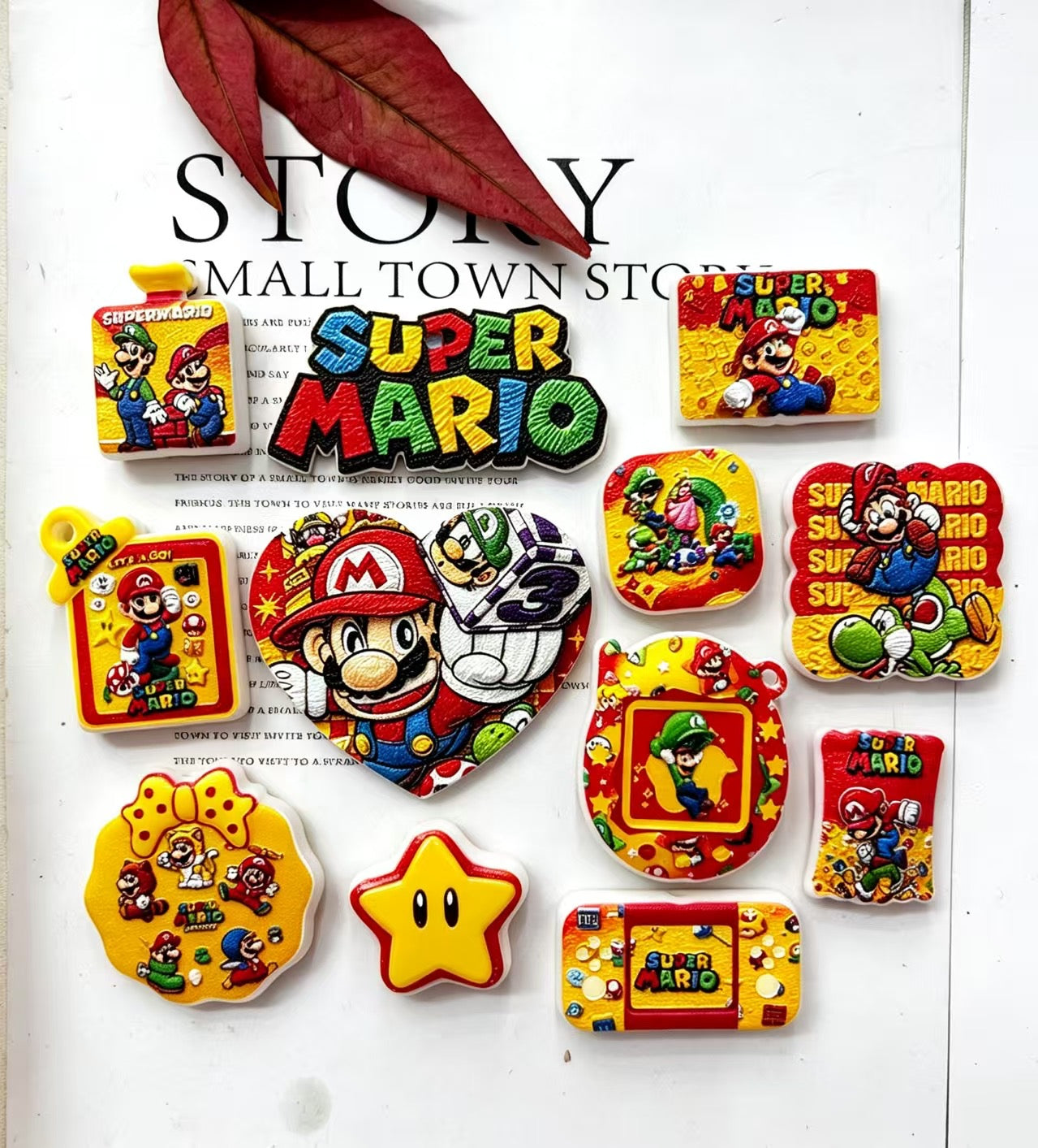 Mixed Mario Acrylic Beads For Making Keychain