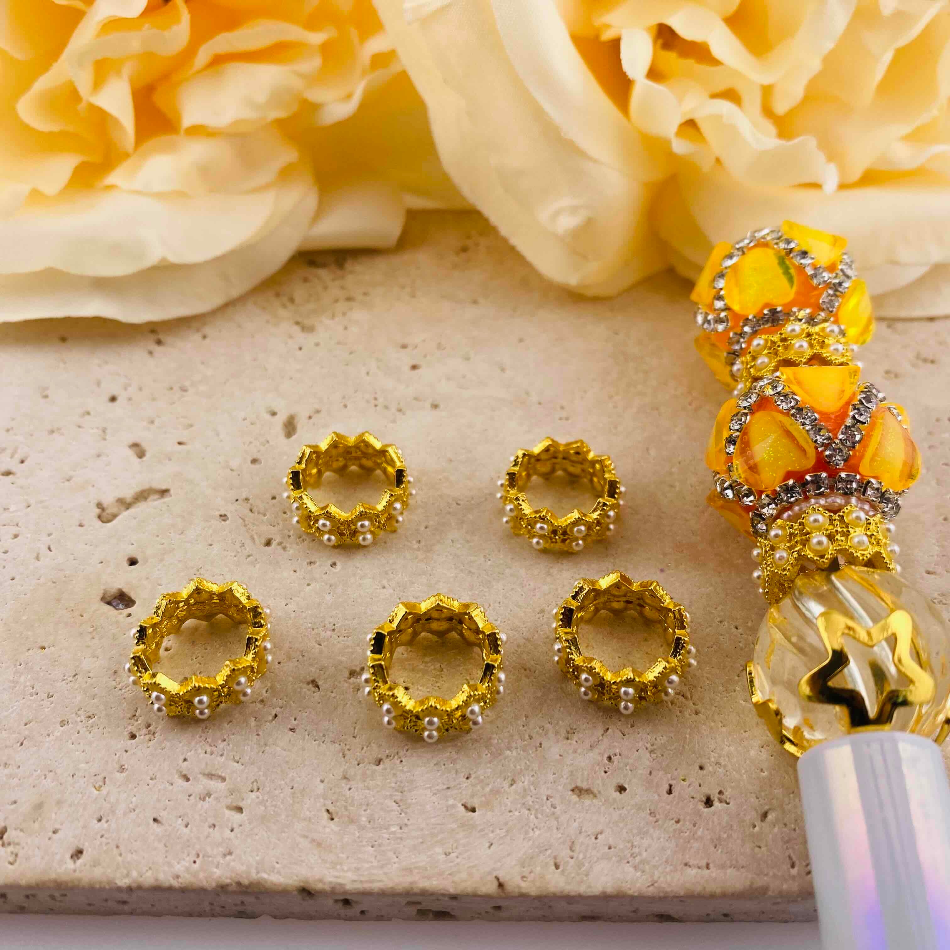 FS19921-About 4*13 Metal Spacer Fancy Beads
