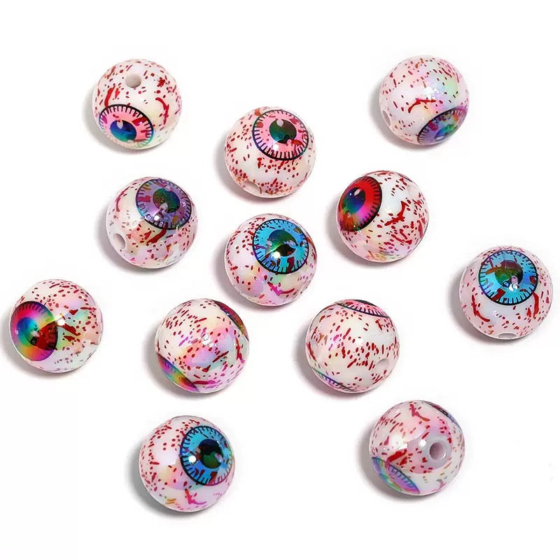 FS19380-16mm Mixed Eye Ball Halloween Acrylic Beads