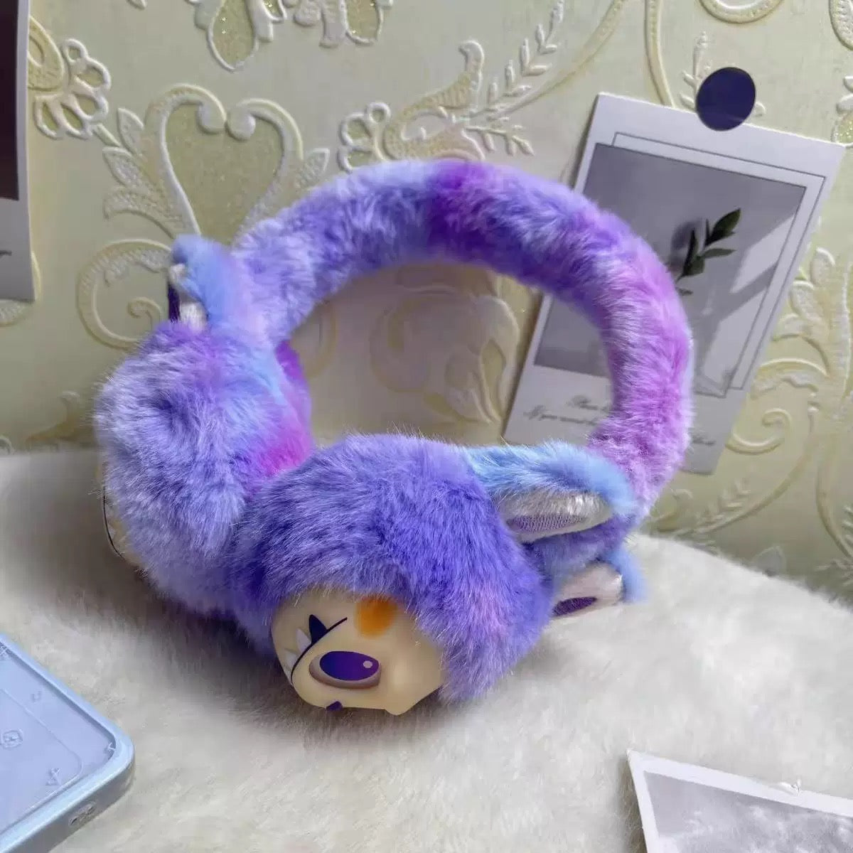 FS6693-Labubu 3.0 Fluffy Ear Warmer Zoe's DIY Shop