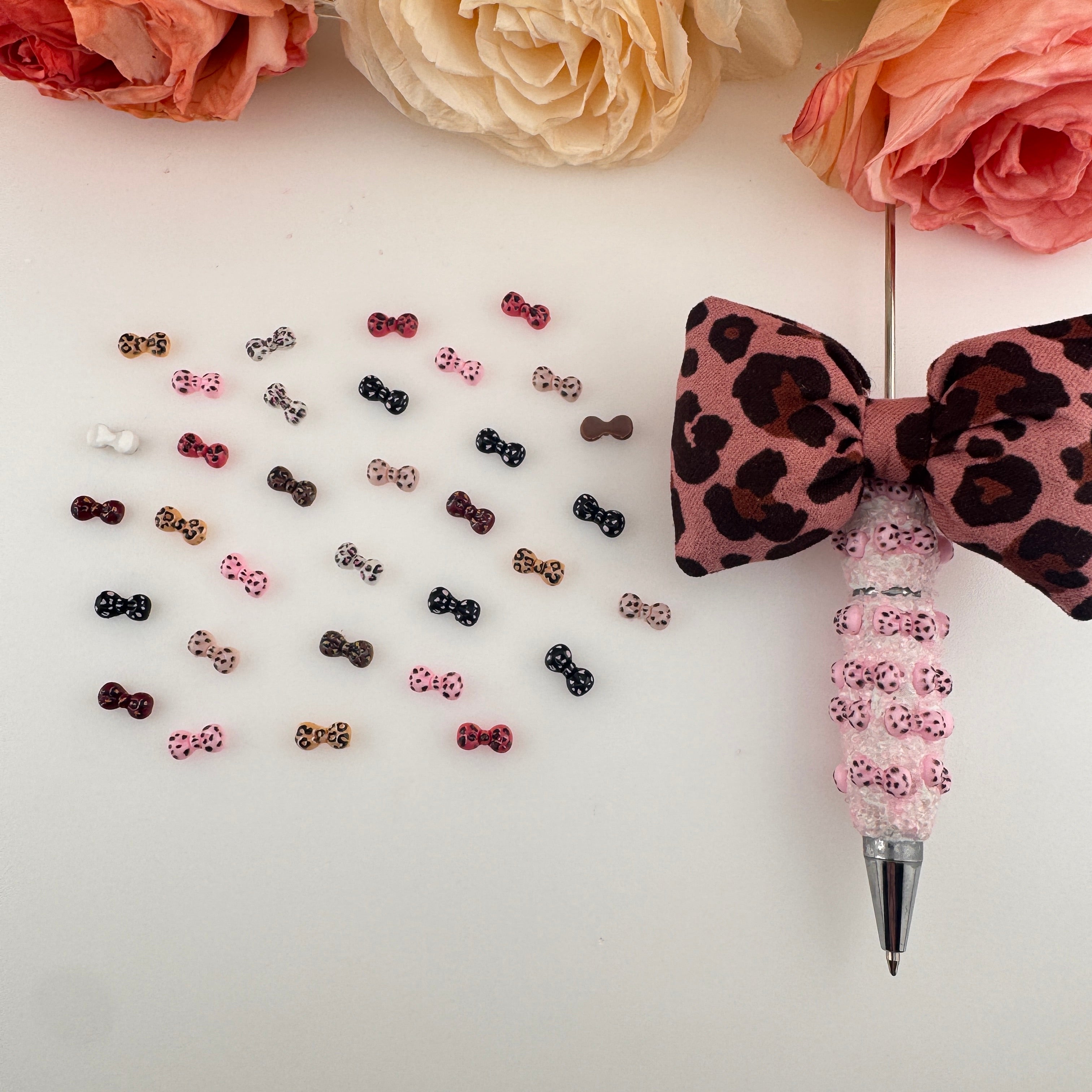 FS19372-Random Mixed4.5×9mm  Leopard Printed Resin Nail Charms