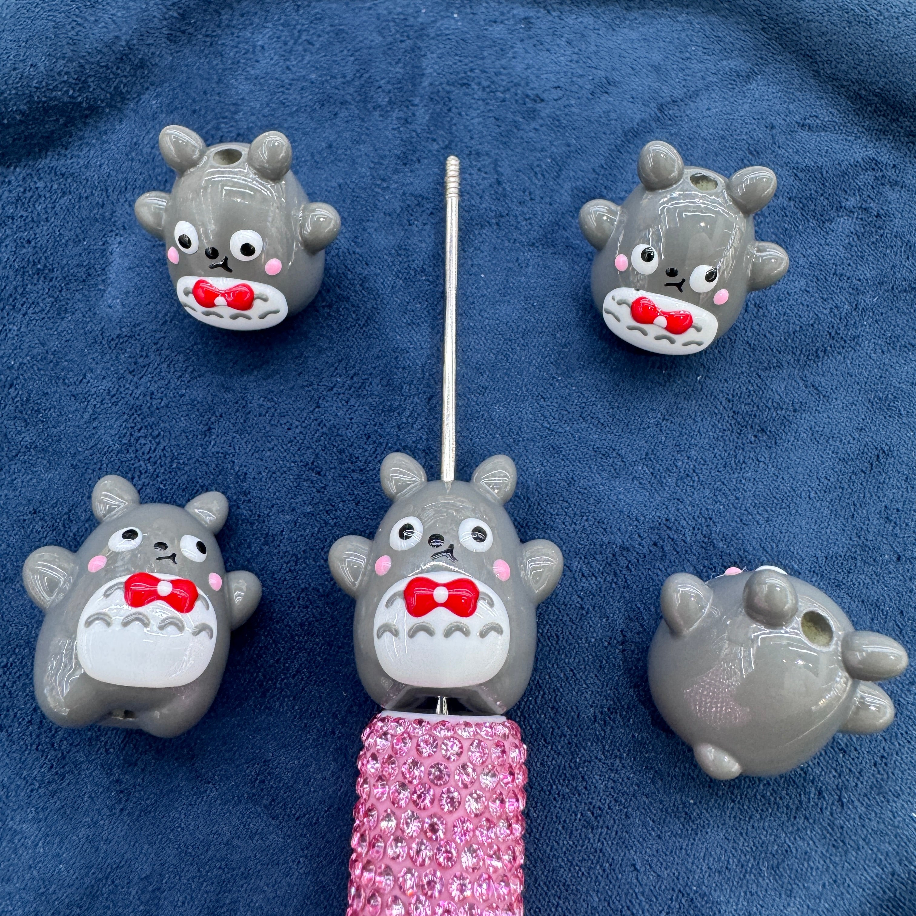 Totoro 3D Handpainted Acrylic Beads