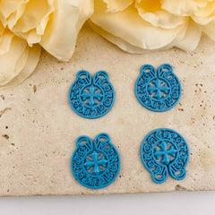 FS3397-About 23*27mm Gothi Cross Hollow Style Metal Patch
