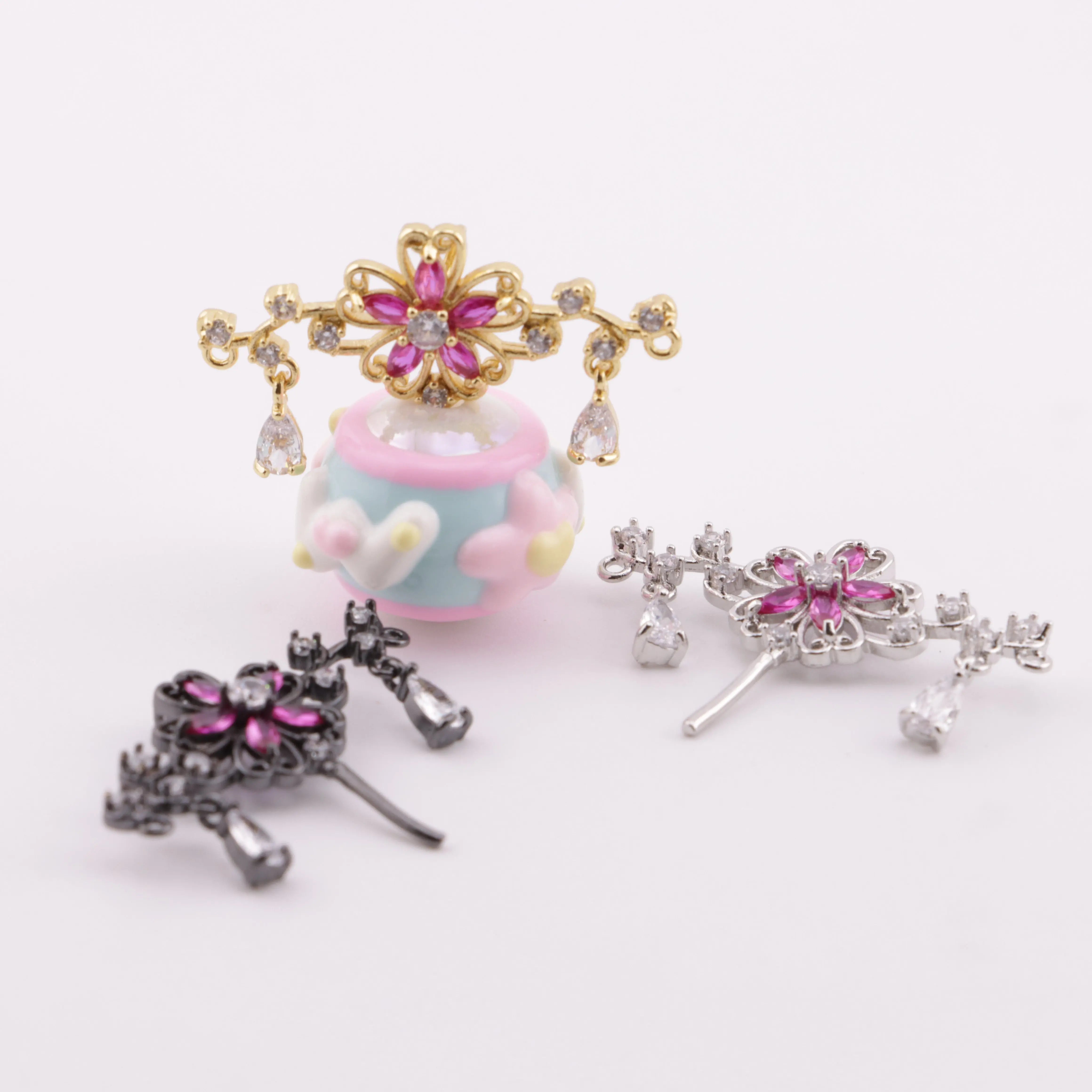 Copper-Plated Cubic Zirconia Pendant ZoeDIY Shop