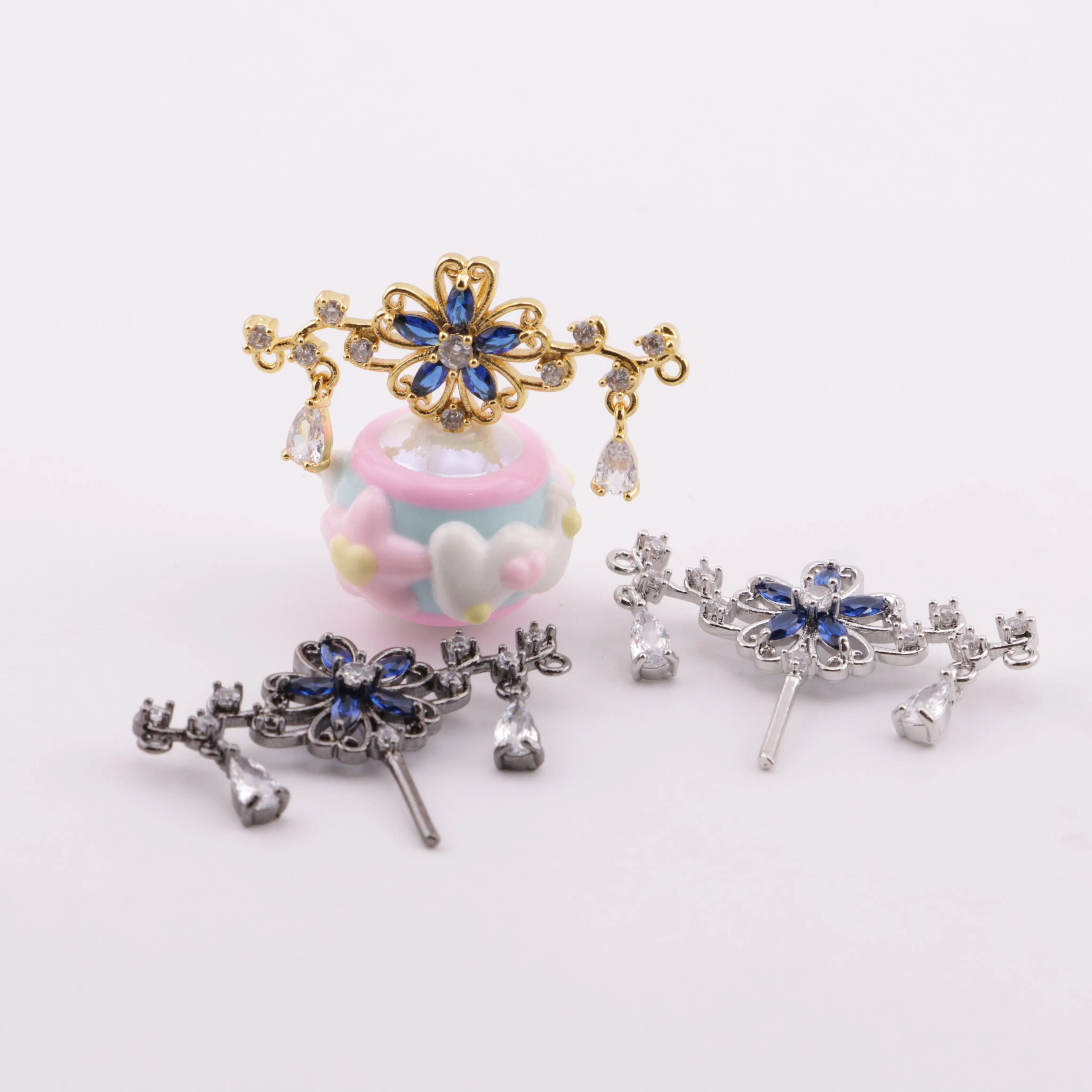 Copper-Plated Cubic Zirconia Pendant ZoeDIY Shop