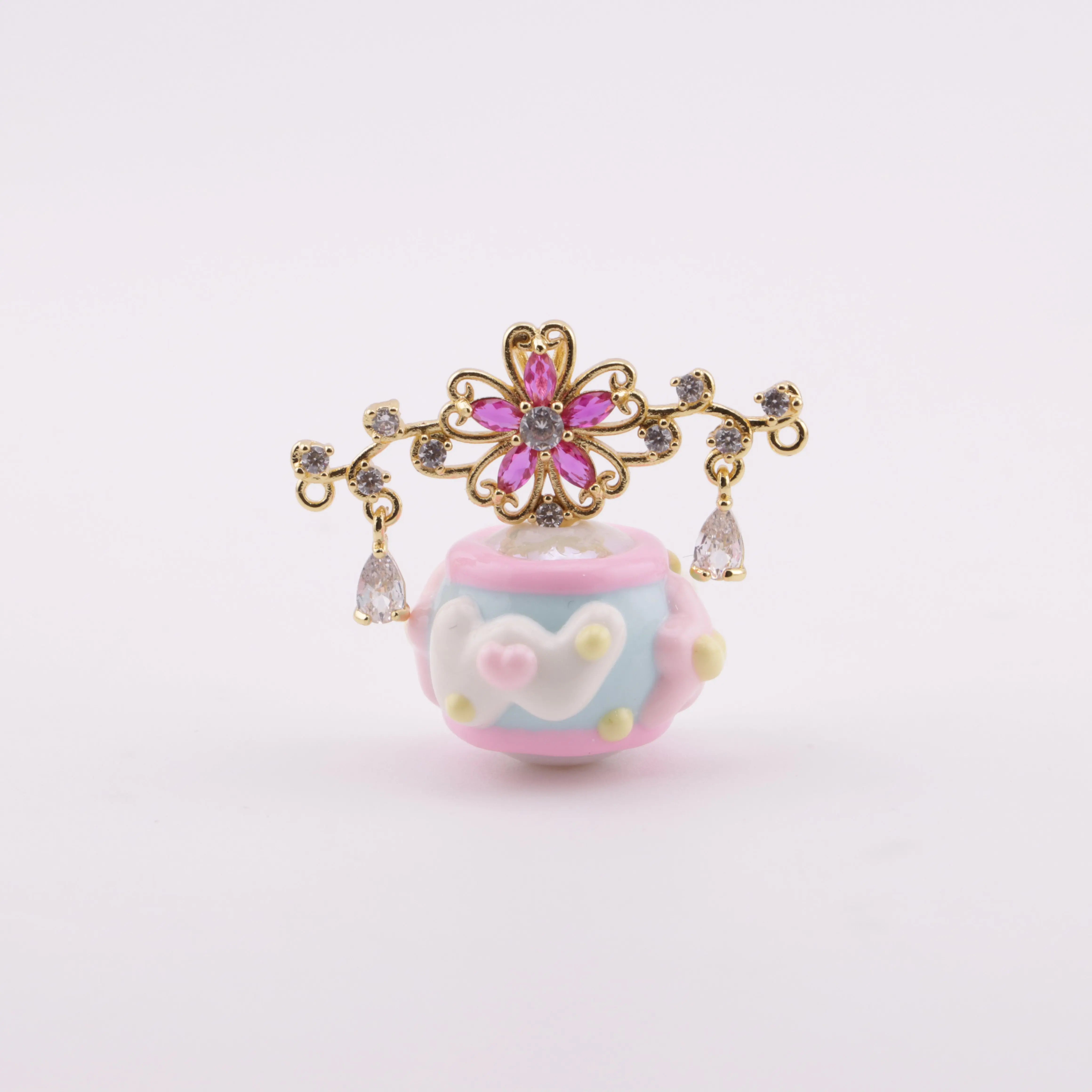 Copper-Plated Cubic Zirconia Pendant ZoeDIY Shop