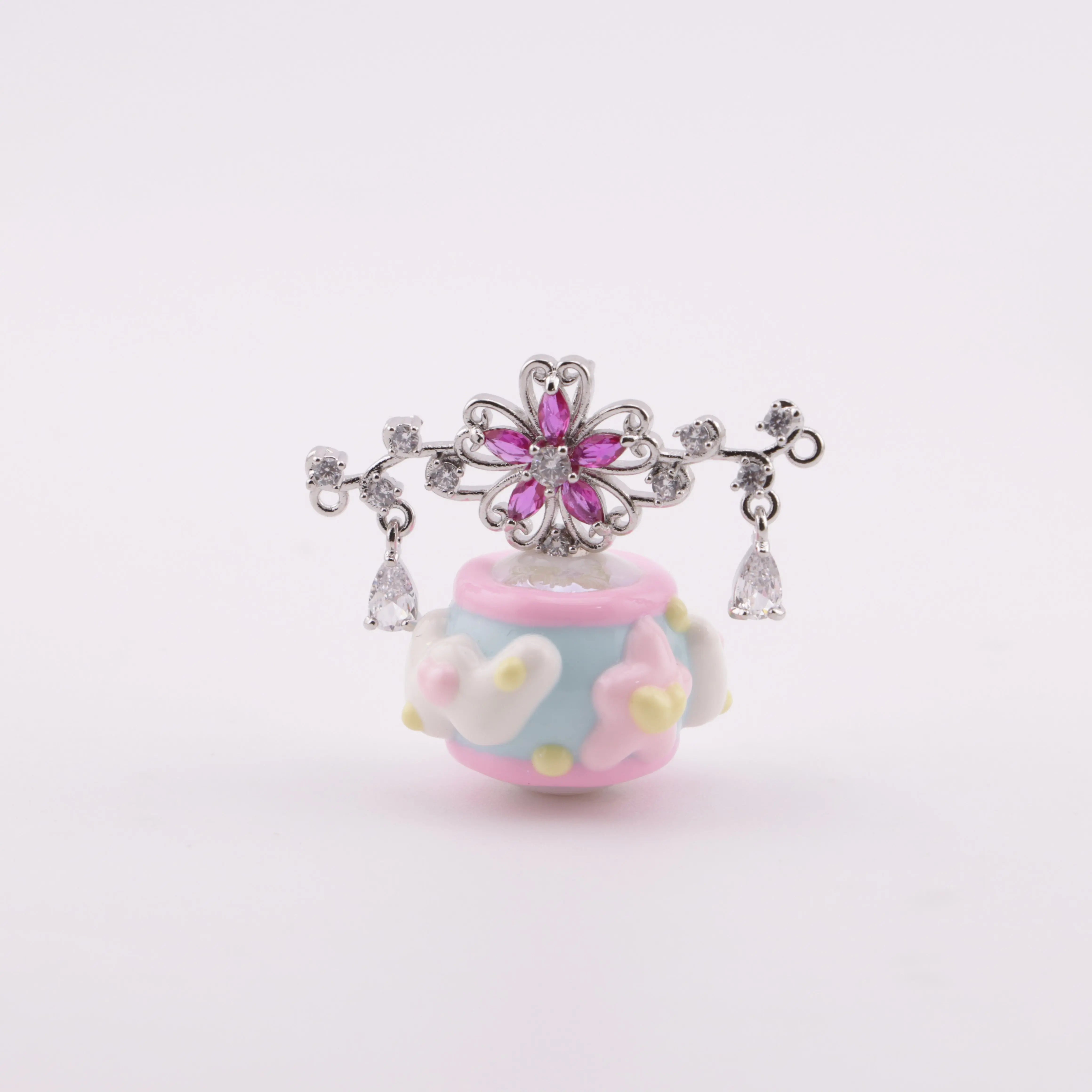 Copper-Plated Cubic Zirconia Pendant ZoeDIY Shop