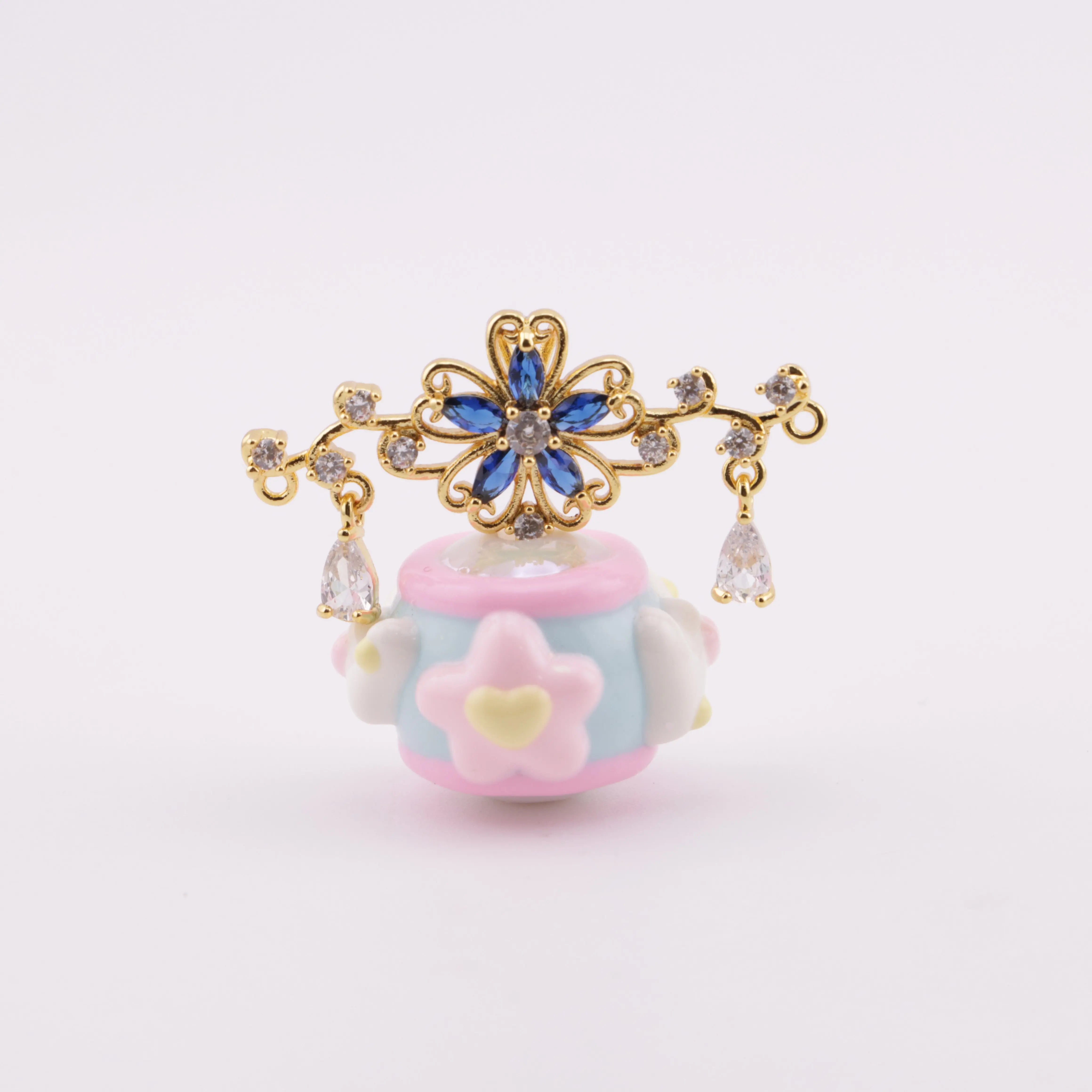 Copper-Plated Cubic Zirconia Pendant ZoeDIY Shop