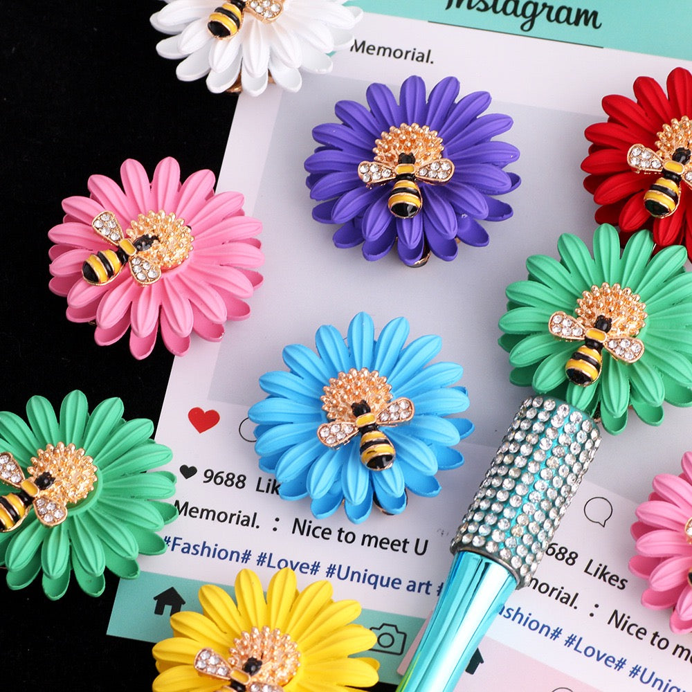 FS20020-SunflowerBee Metal Beads