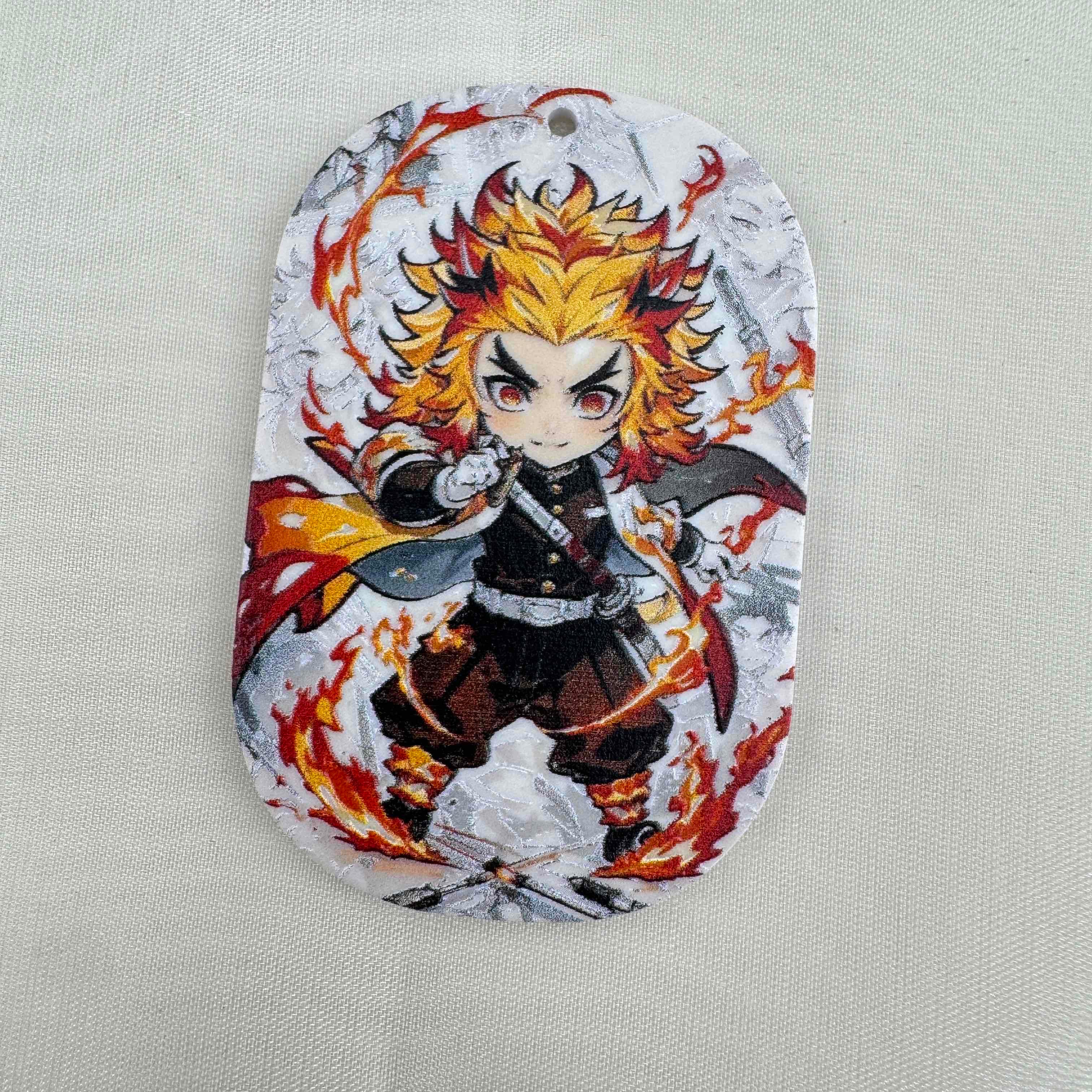 FS6873-About 3×6cm Demon Slayer Double Side Printed Acrylic Charms With Hole For Making Keychain Random Mixed Zoe DIY Wholesale