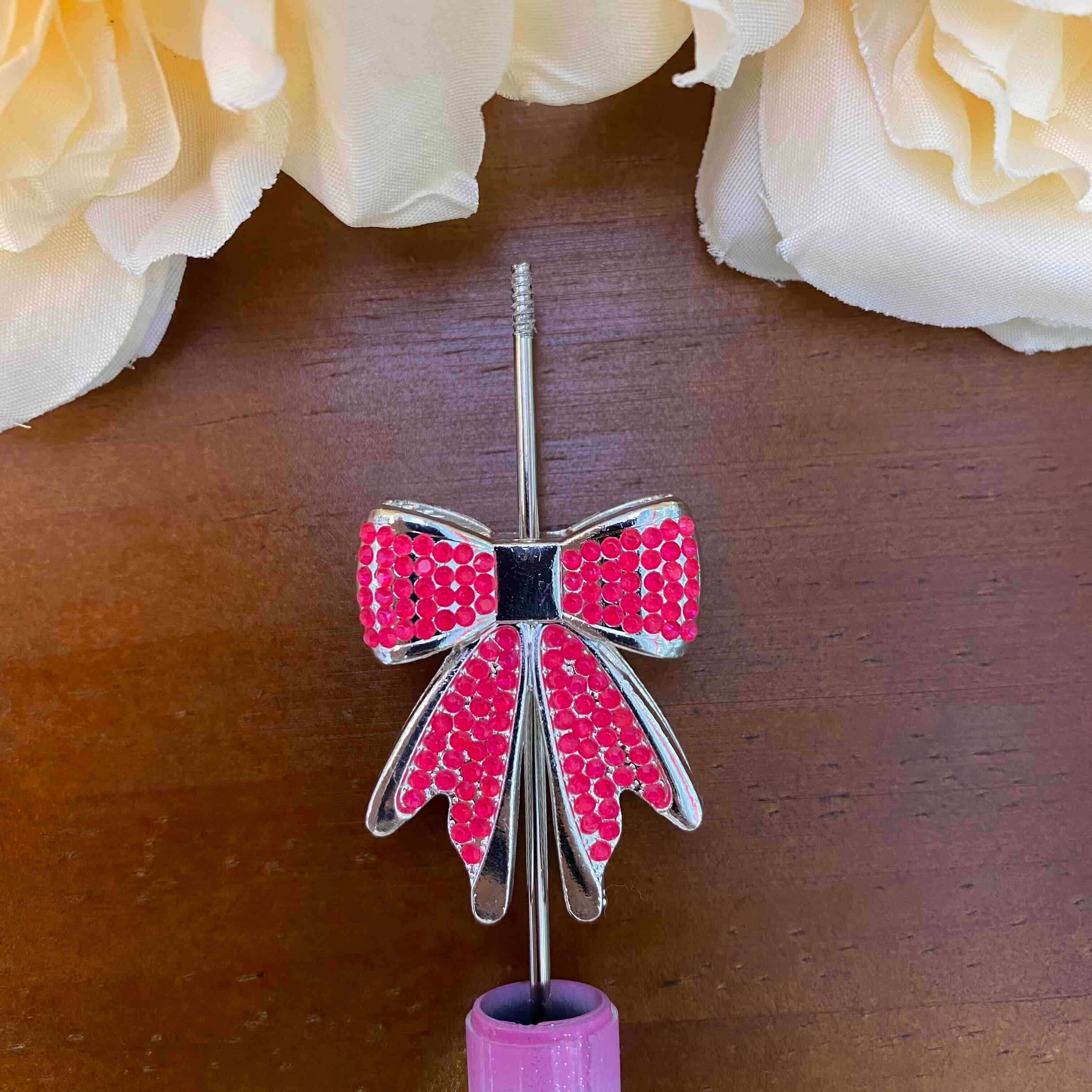 FS20629-Rhinestone Bow Metal Beads
