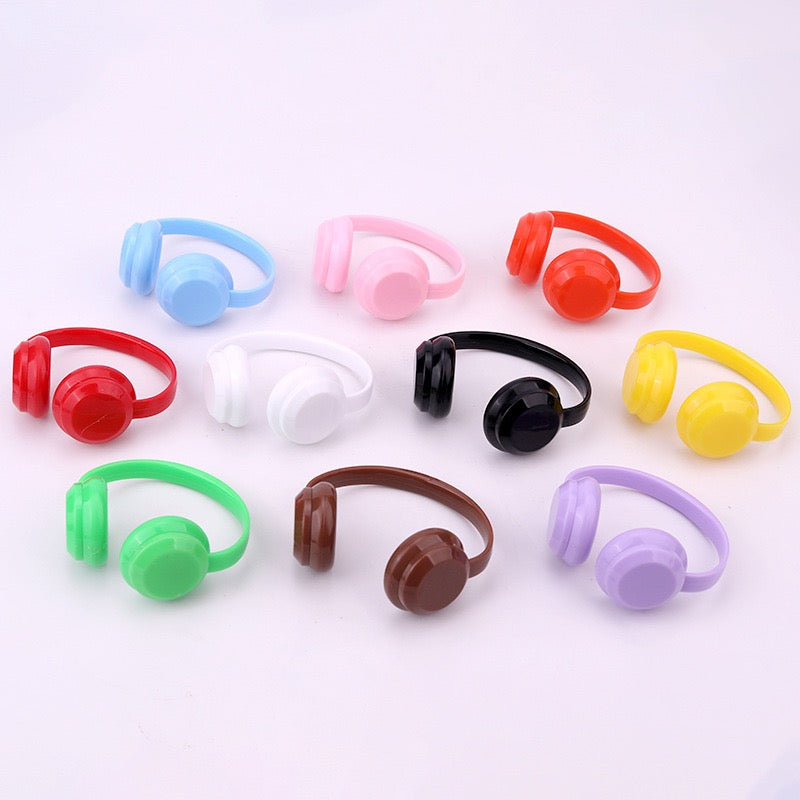 FS5622-Solid Color Ear Phone For 17cm Labubu 1.0-2.0-3.0-4.0 Zoe's DIY Shop