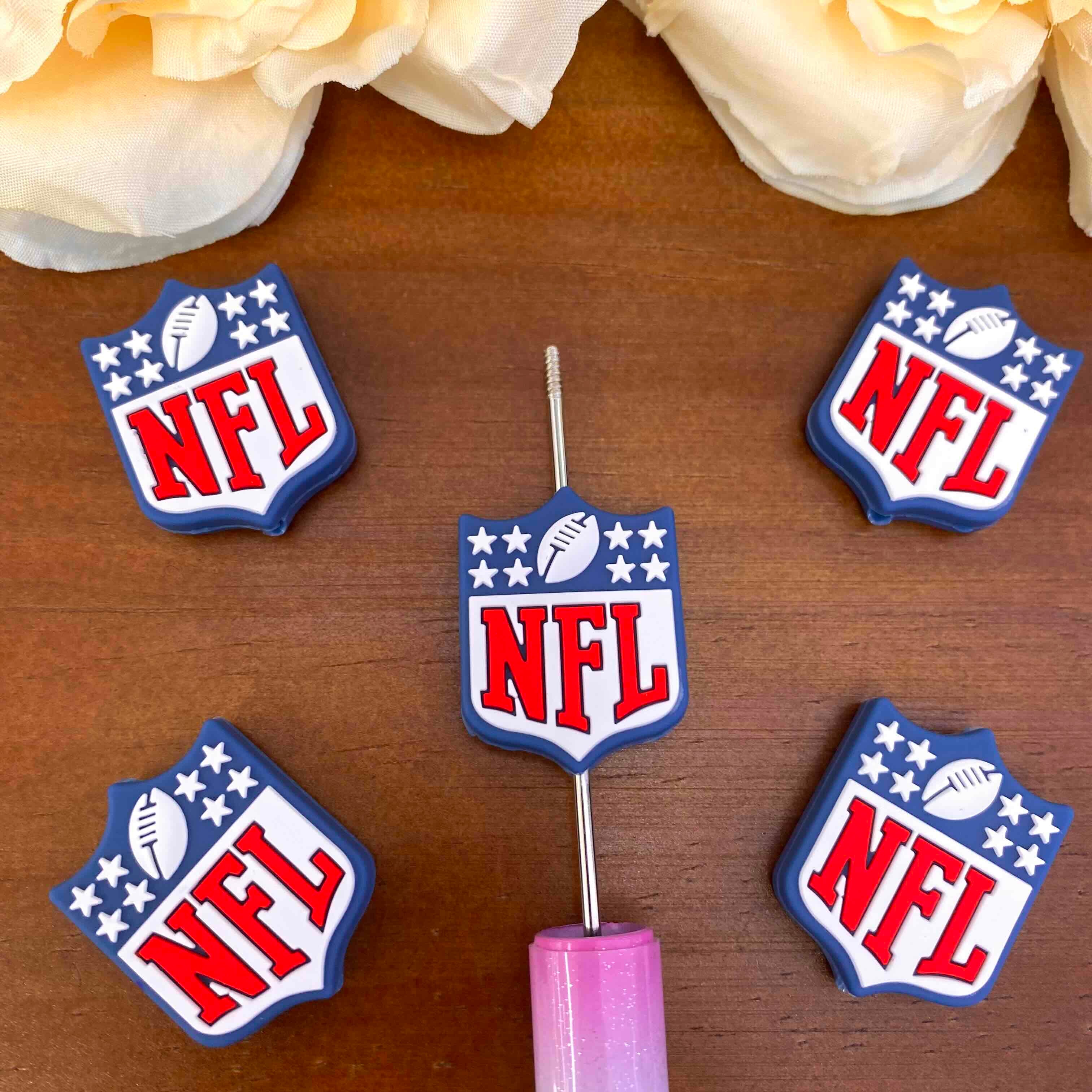FS20597-Houston Texans Flat Silicone Focal Beads