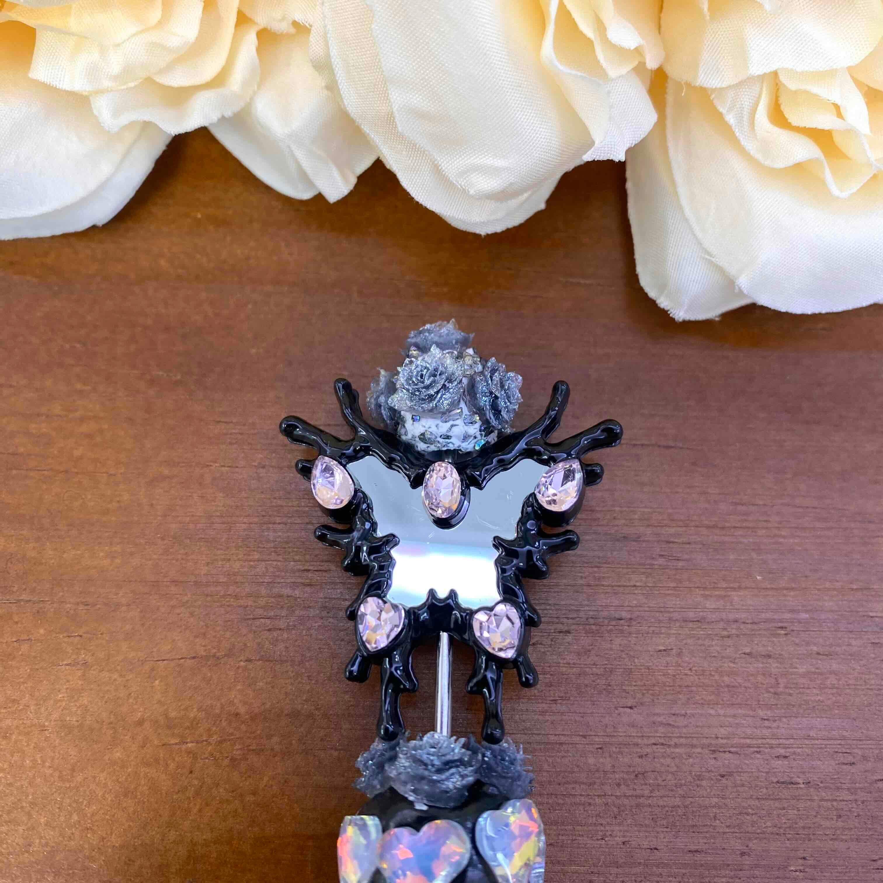 FS20634-Butterfly Mirror Metal Beads