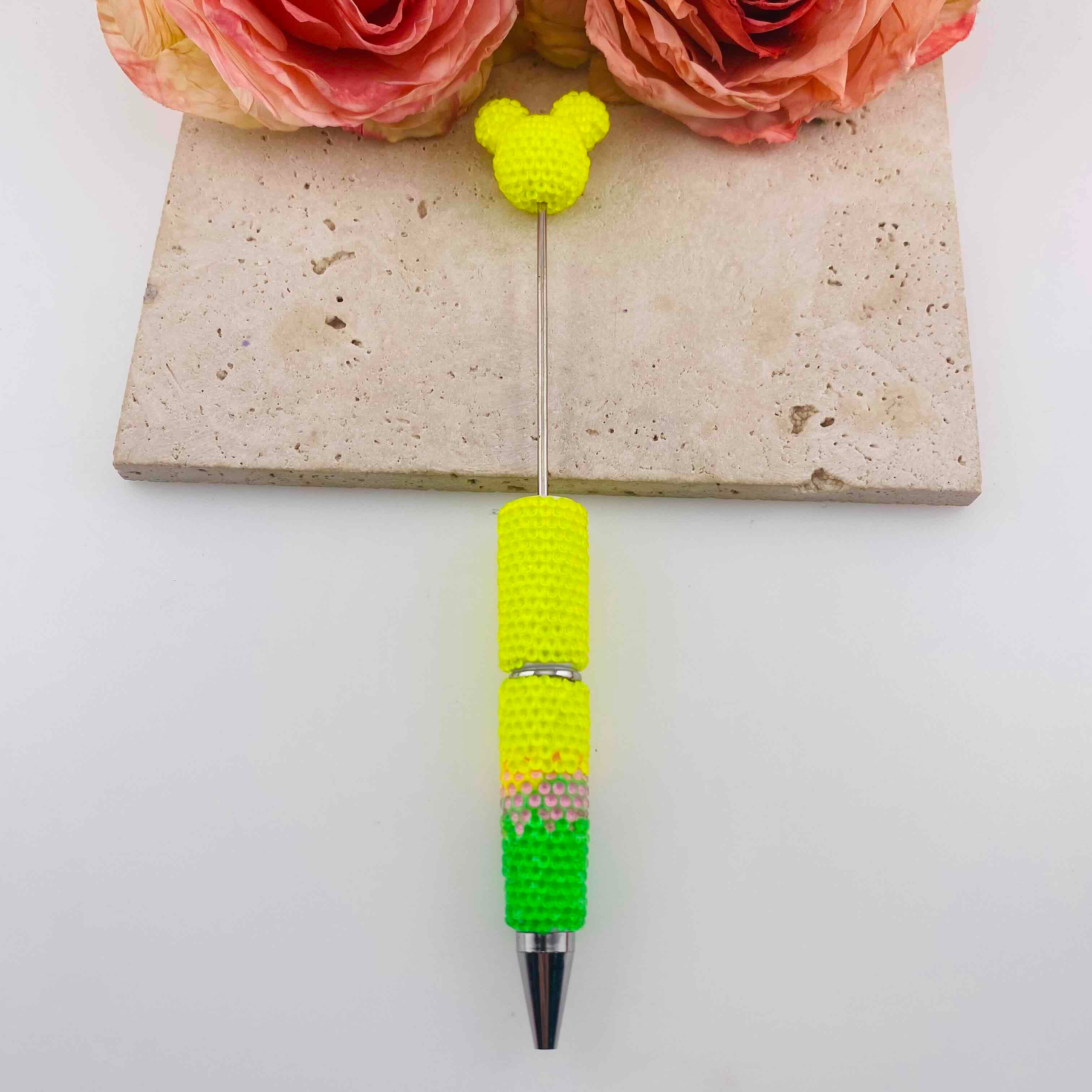 FS19783-Fluorescent Mickey Rhinestone Mixed Color Pens