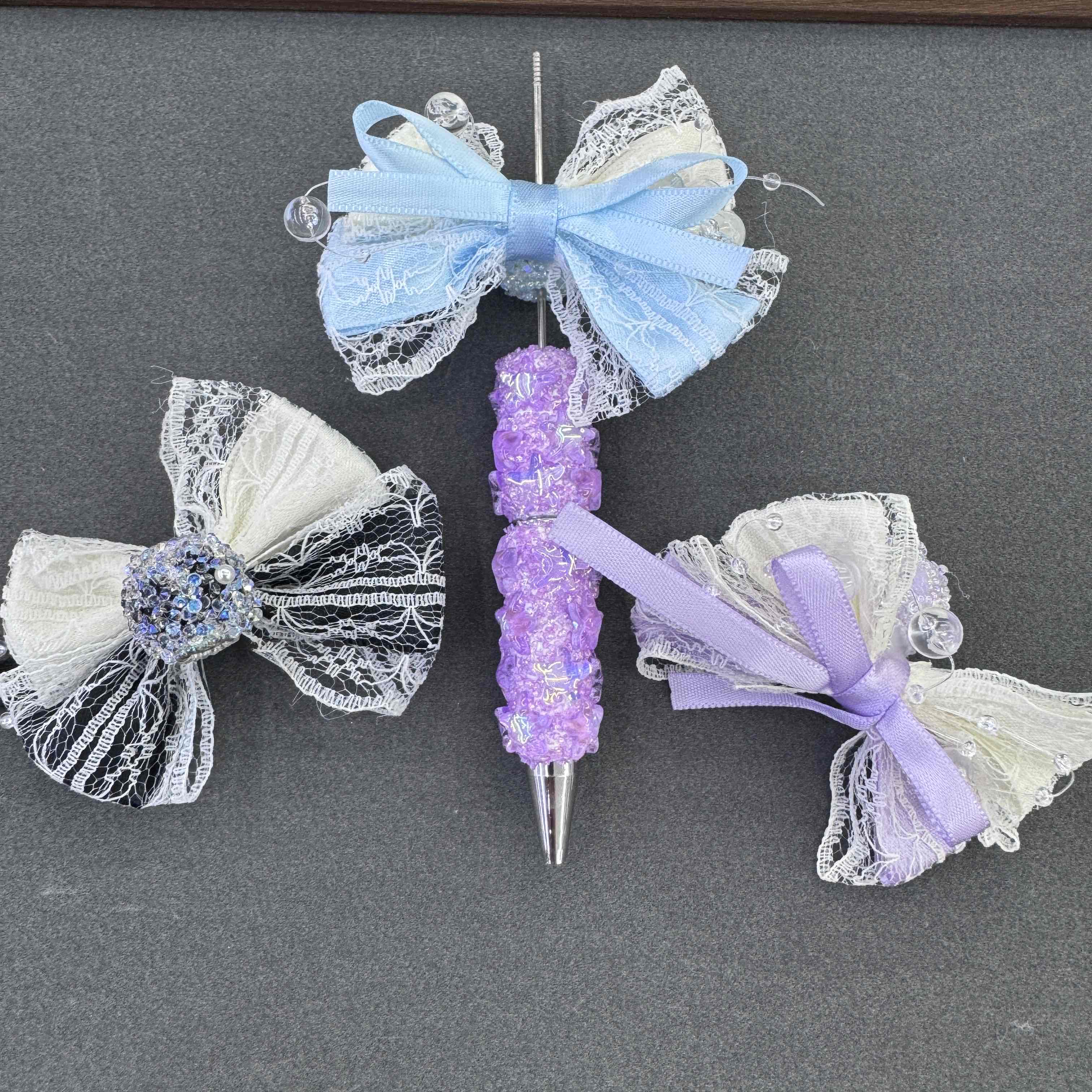 FS20047-Lace Bow Sugar Beads