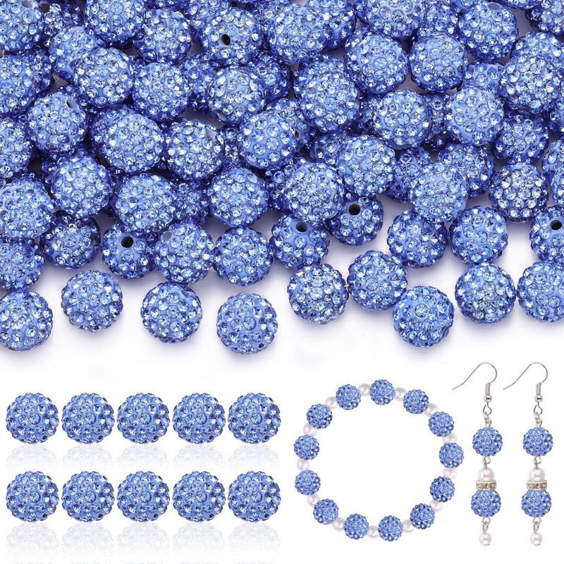 10mm Rhinestone Clay Beads For Jewelry Making Keychain Making