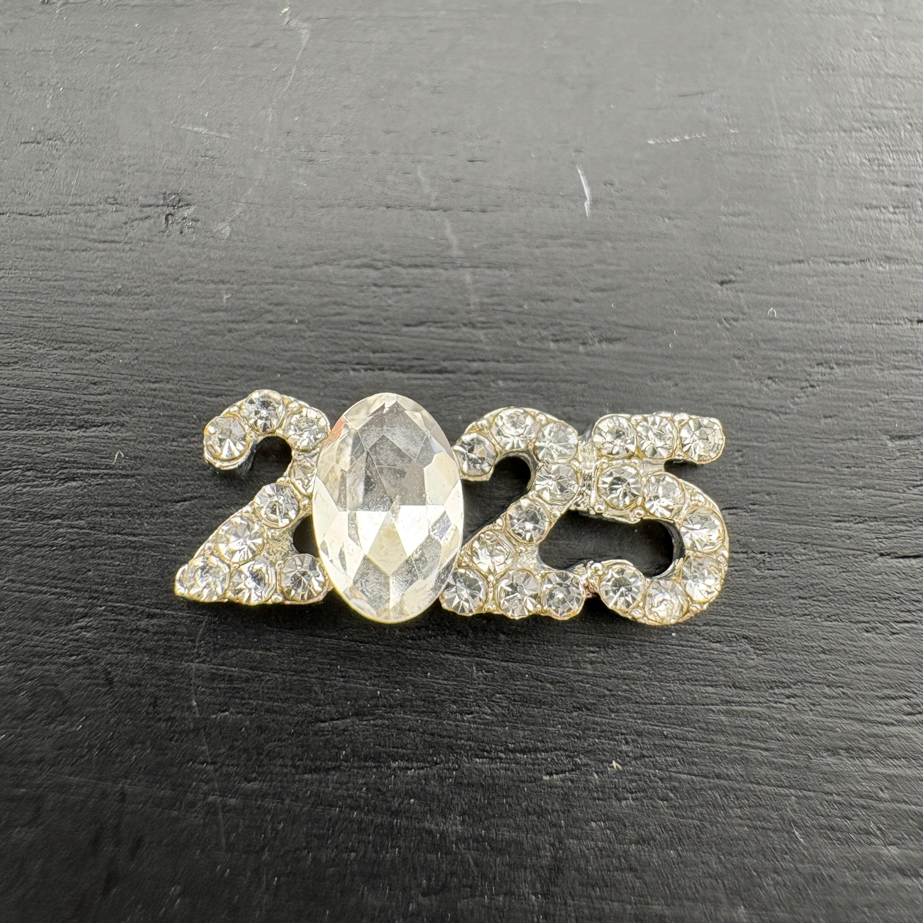 FS2614- 15*6mm 2025 Year Crystal Charms