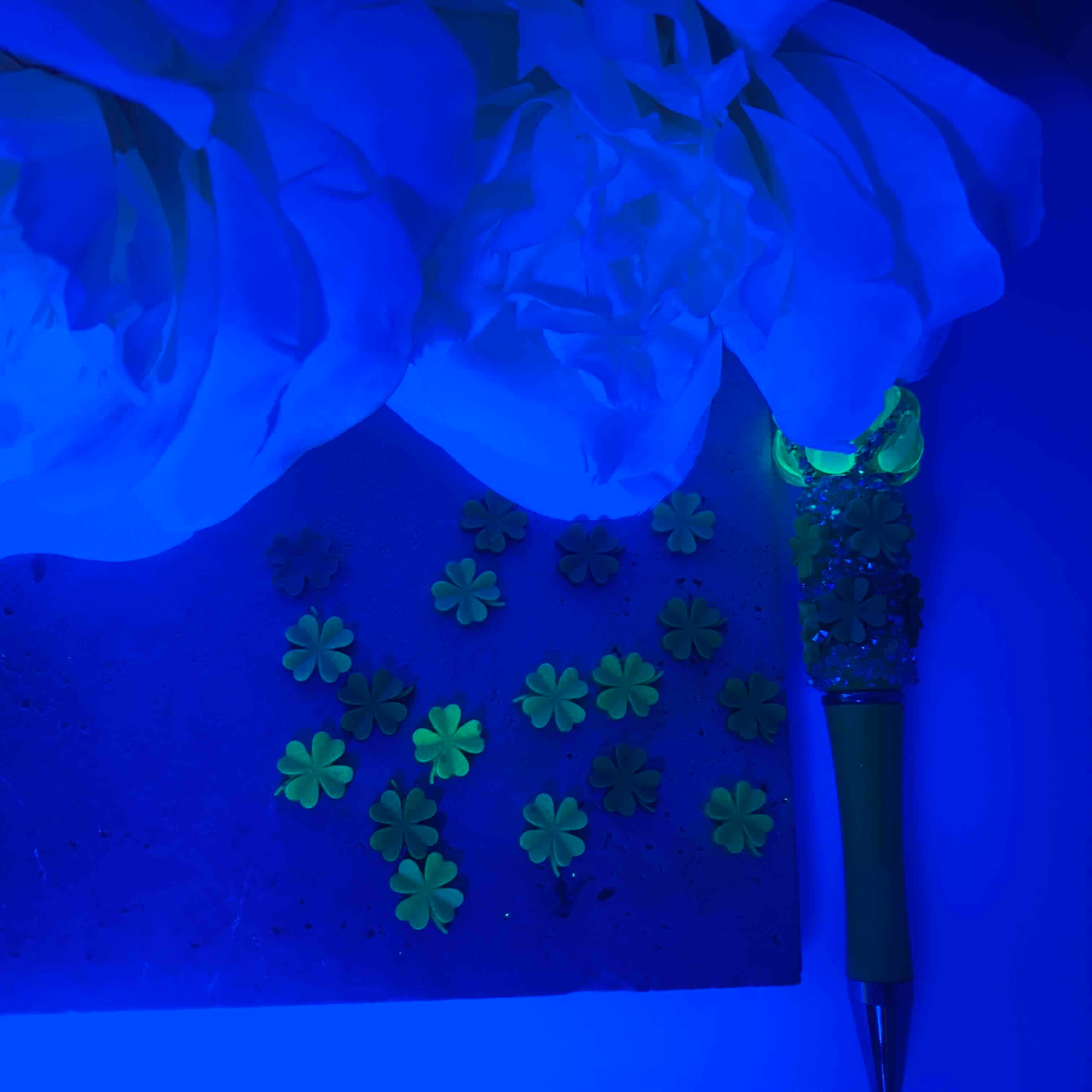 FS19562-About 9*10mm Luminous Four-leaf Clover Sticker