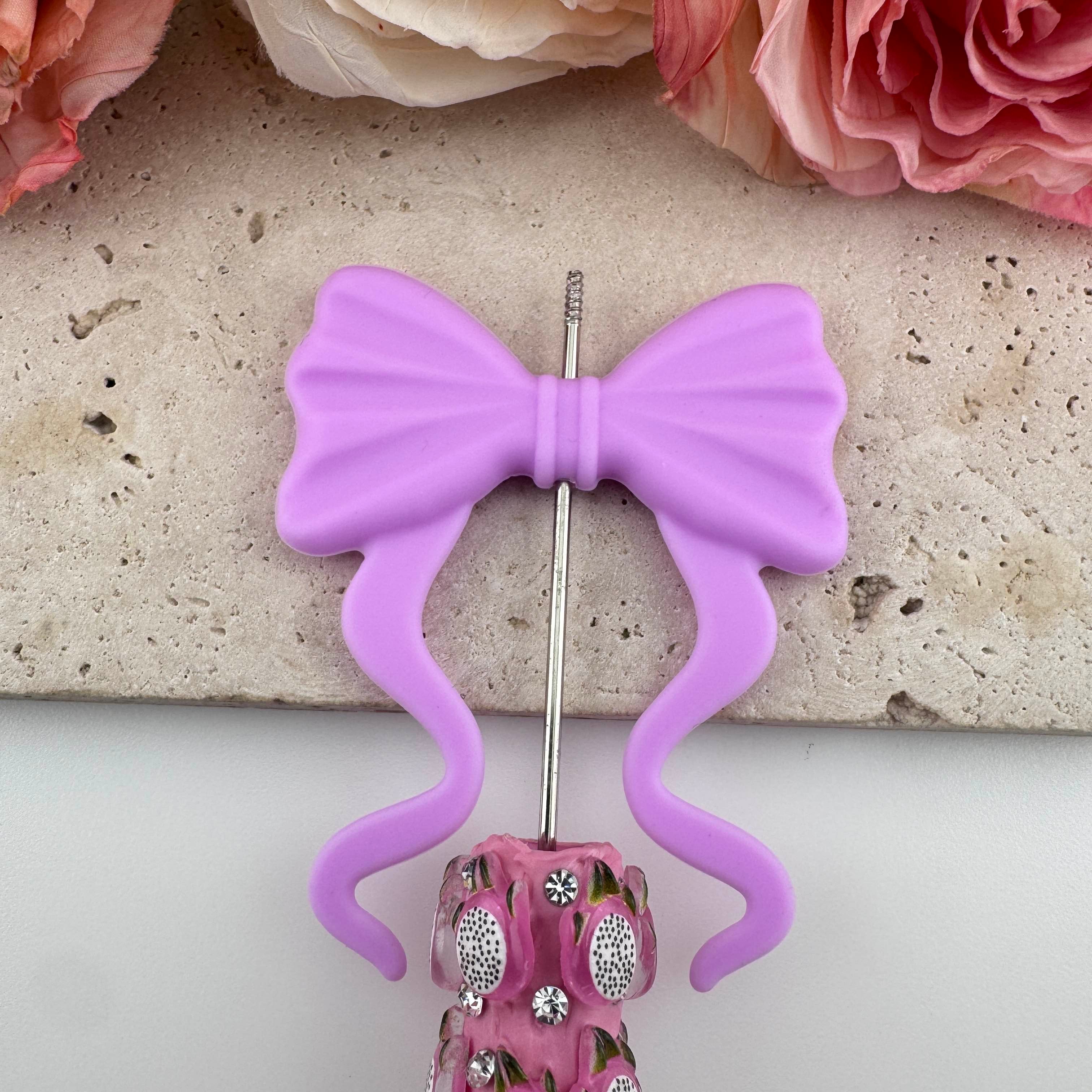 FS19388-About 60×70mm Silicone Bow Beads