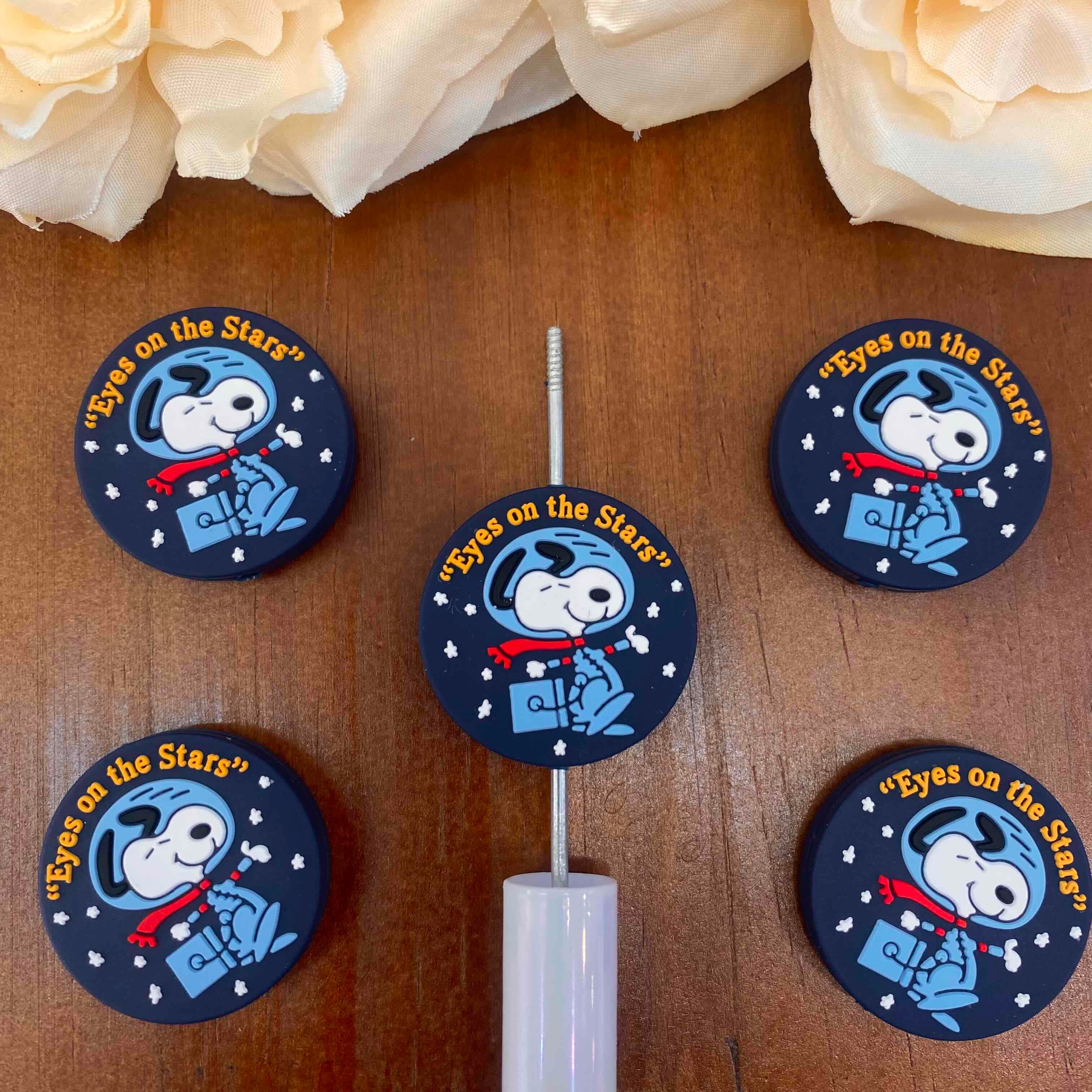 FS20449-Snoopy Flat Silicone Focal Beads