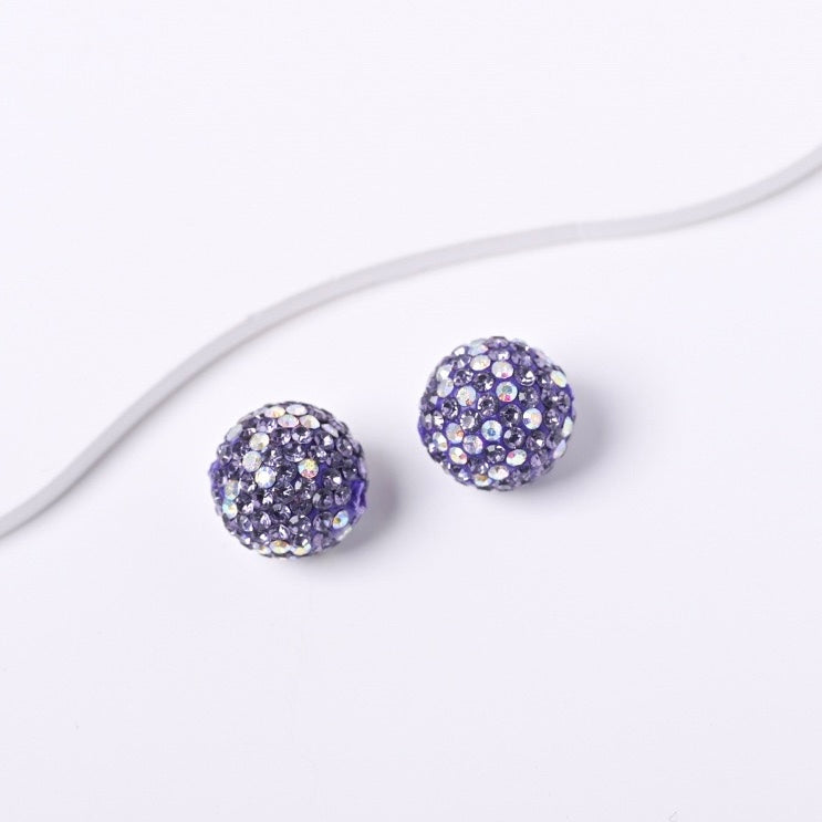 FS20234-16mm Rhinestone Clay Beads For Making Keychain Beadable Pens