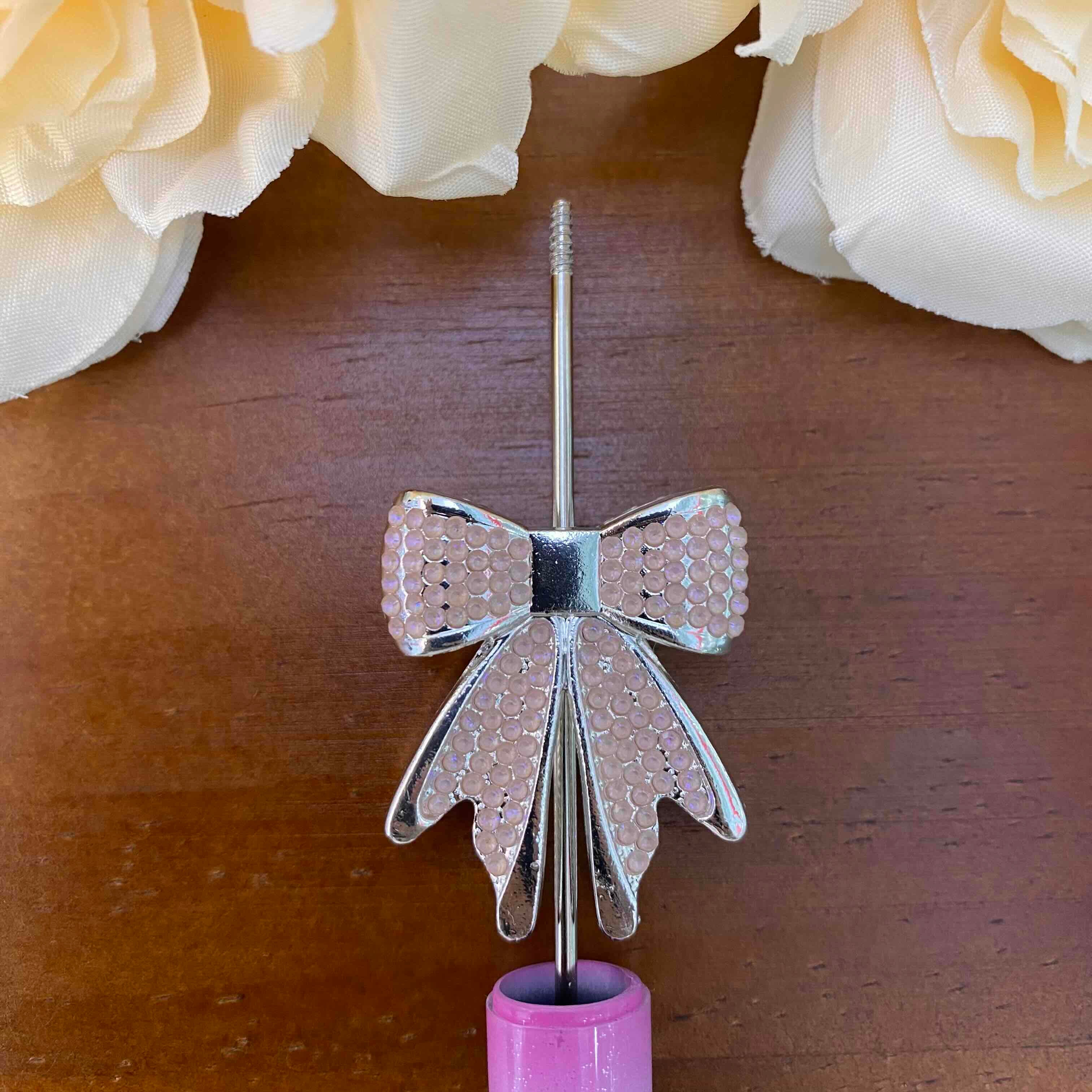 FS20629-Rhinestone Bow Metal Beads