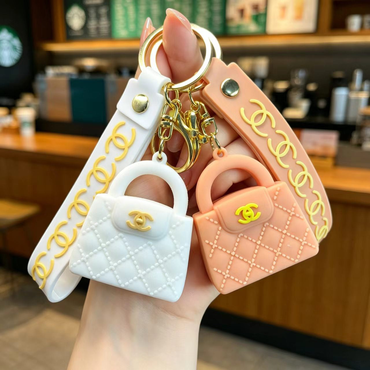 FS19364-About 4.5×6.5cm Silicone Bags Key Chain