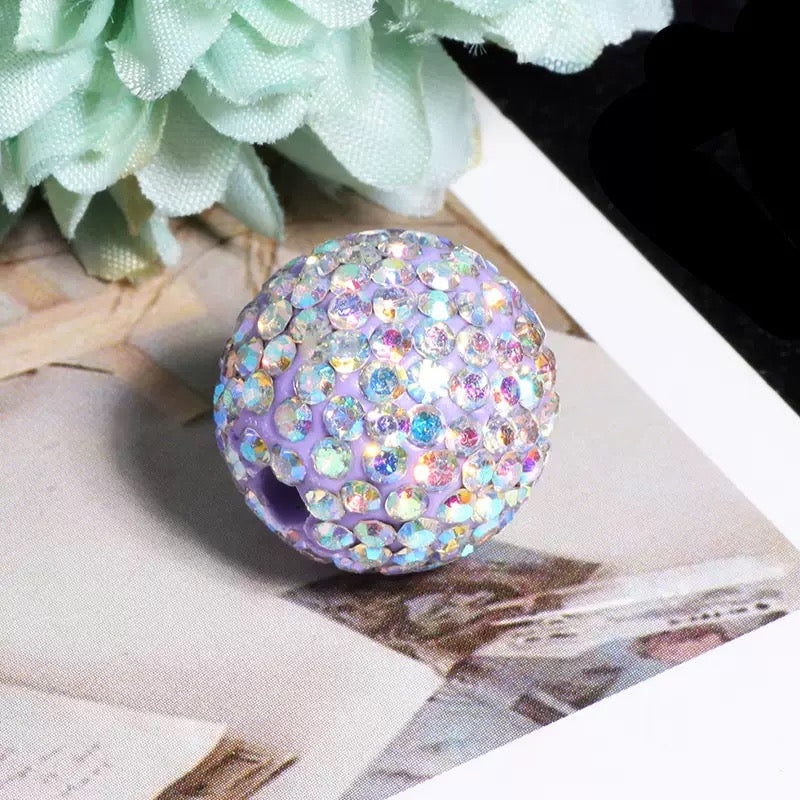 FS20235-16mm Solid Color Rhinestone Clay Beads