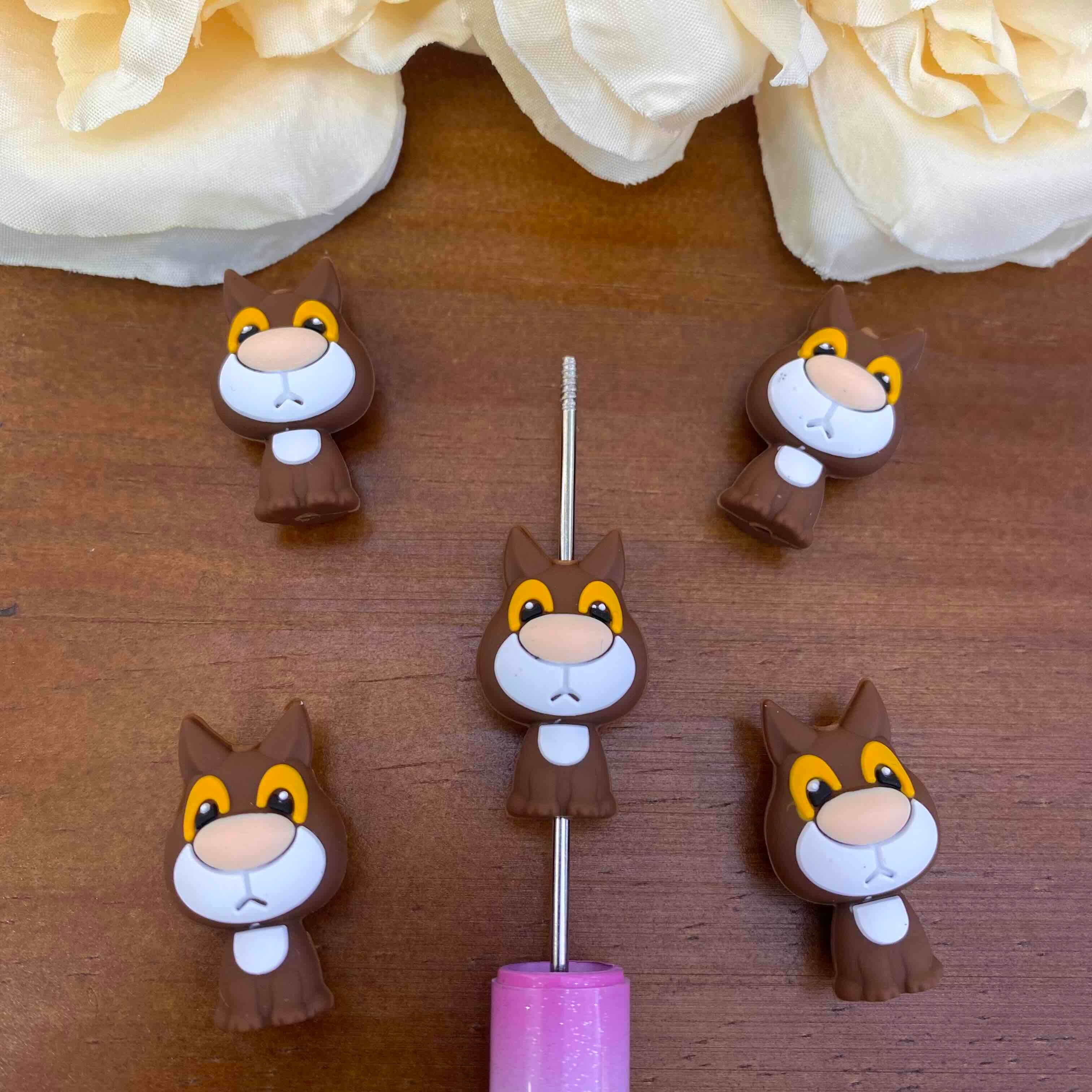 FS20527-3D Wolf Silicone Focal Beads