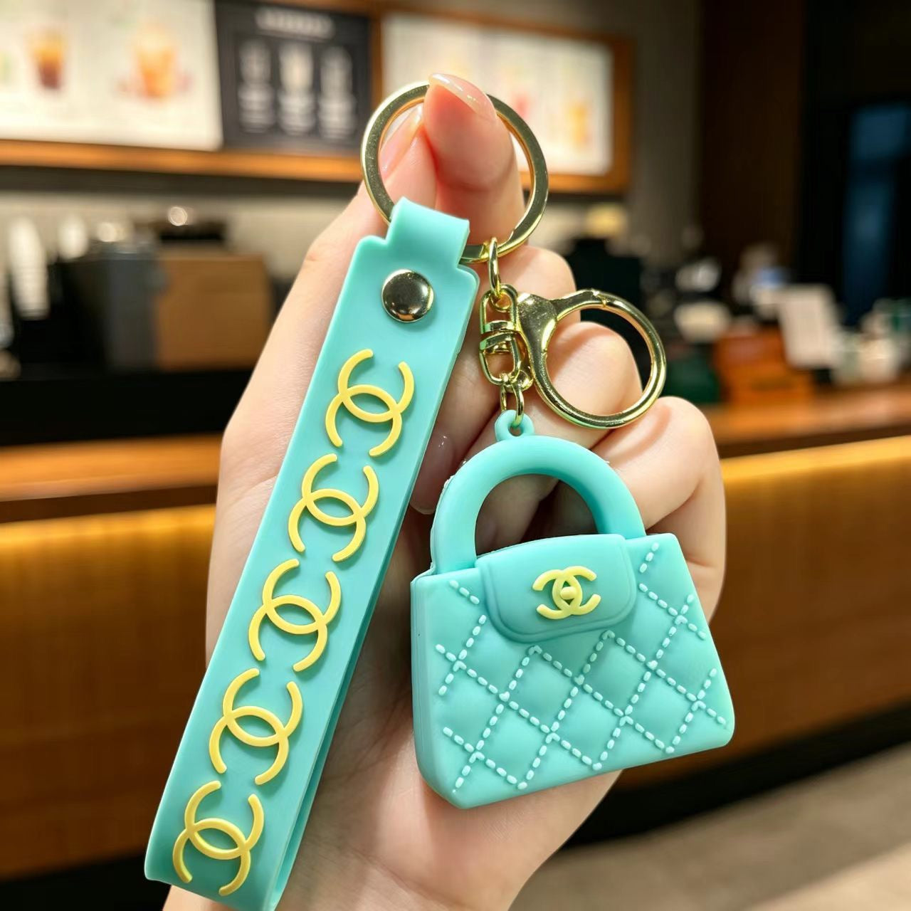 FS19364-About 4.5×6.5cm Silicone Bags Key Chain