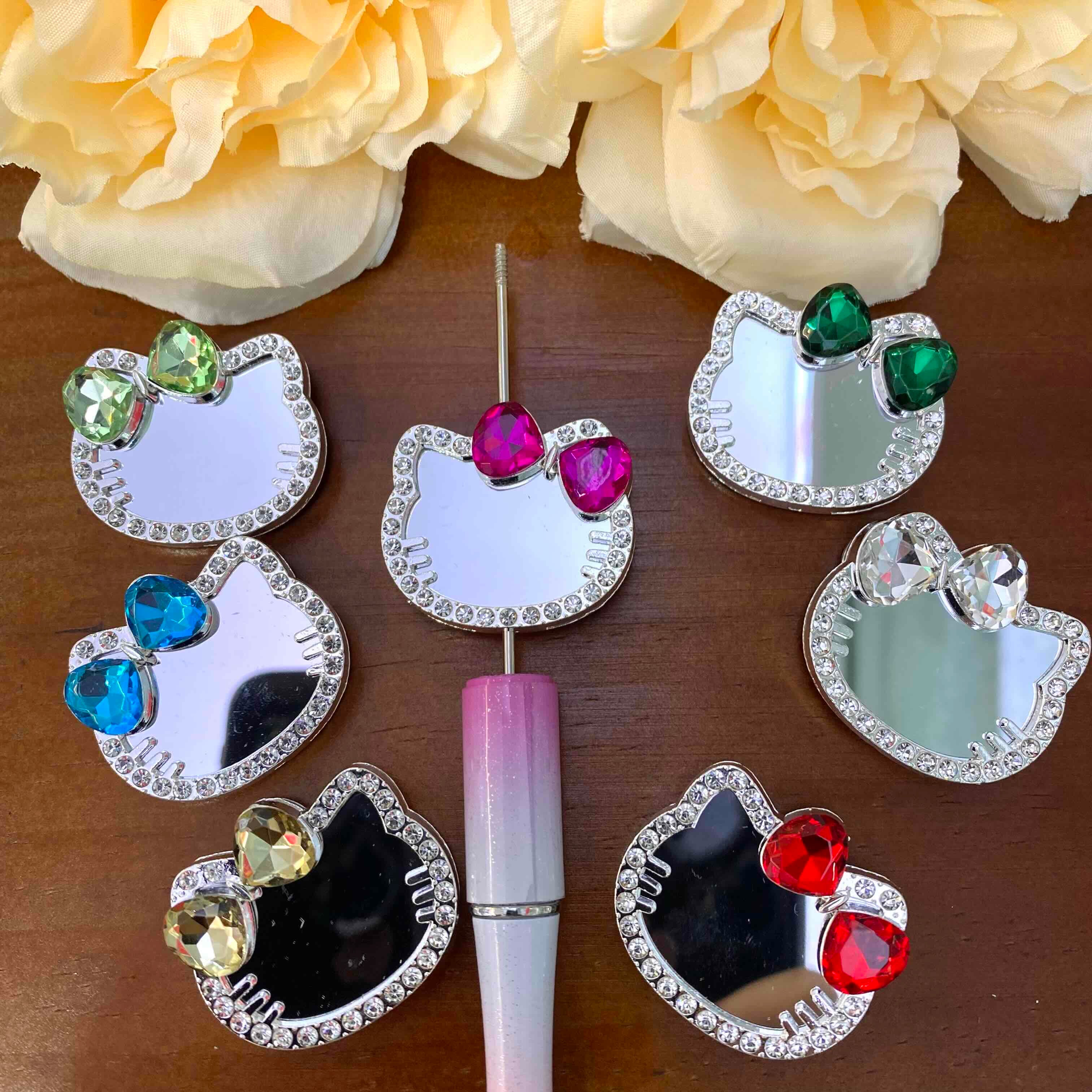 FS20630-Hello Kitty Mirror Metal Beads