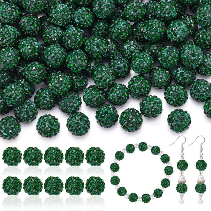 10mm Rhinestone Clay Beads For Jewelry Making Keychain Making