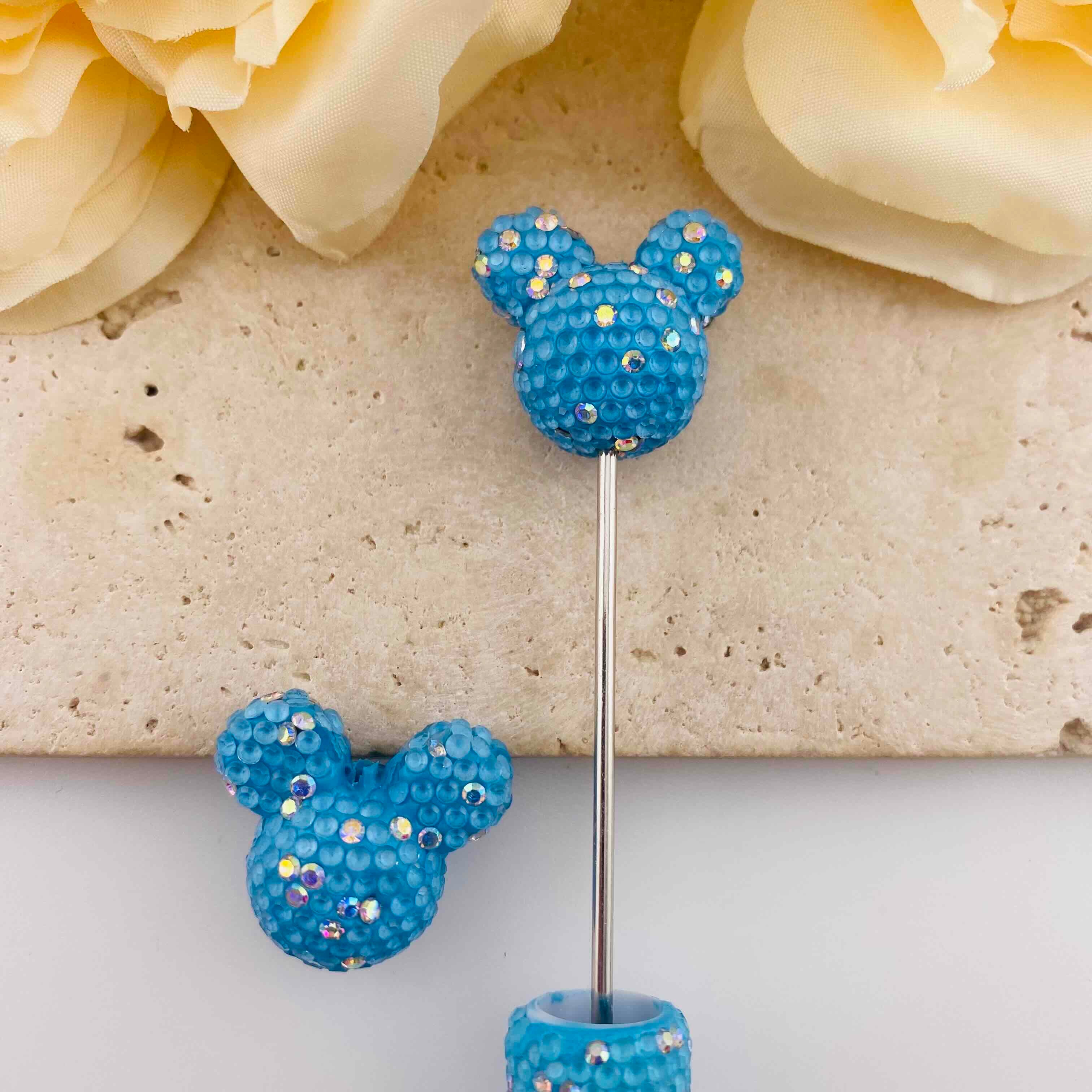 FS20073-About 22*25mm Rhinestone Mickey Head Clay Beads