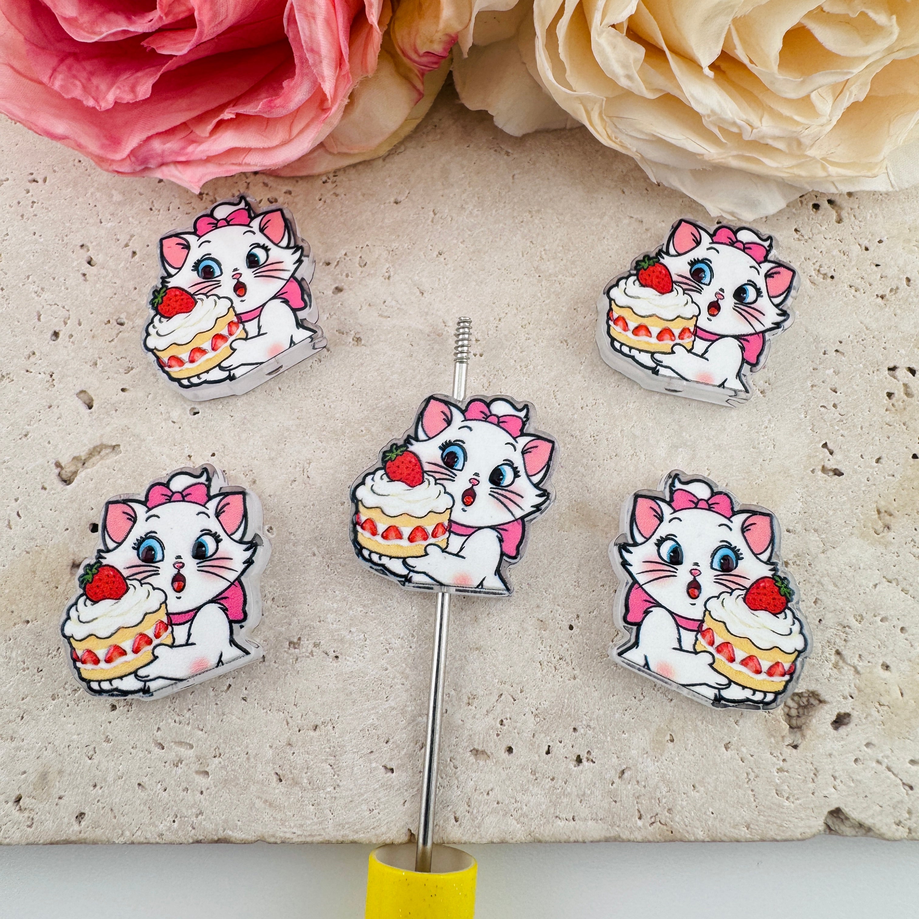 FS19442-About Marrie Cat Acrylic Focal Beads