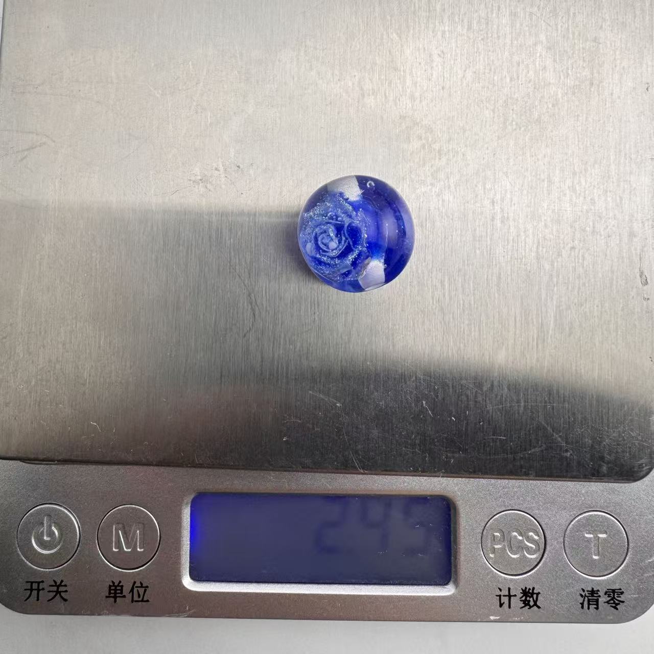 16mm Glowing Glitter Flower Resin Beads Zoe DIY Wholesale