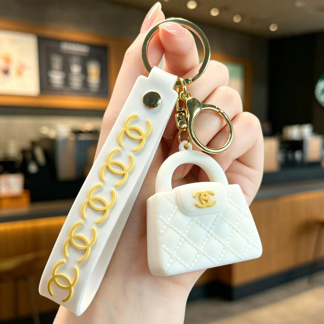 FS19364-About 4.5×6.5cm Silicone Bags Key Chain