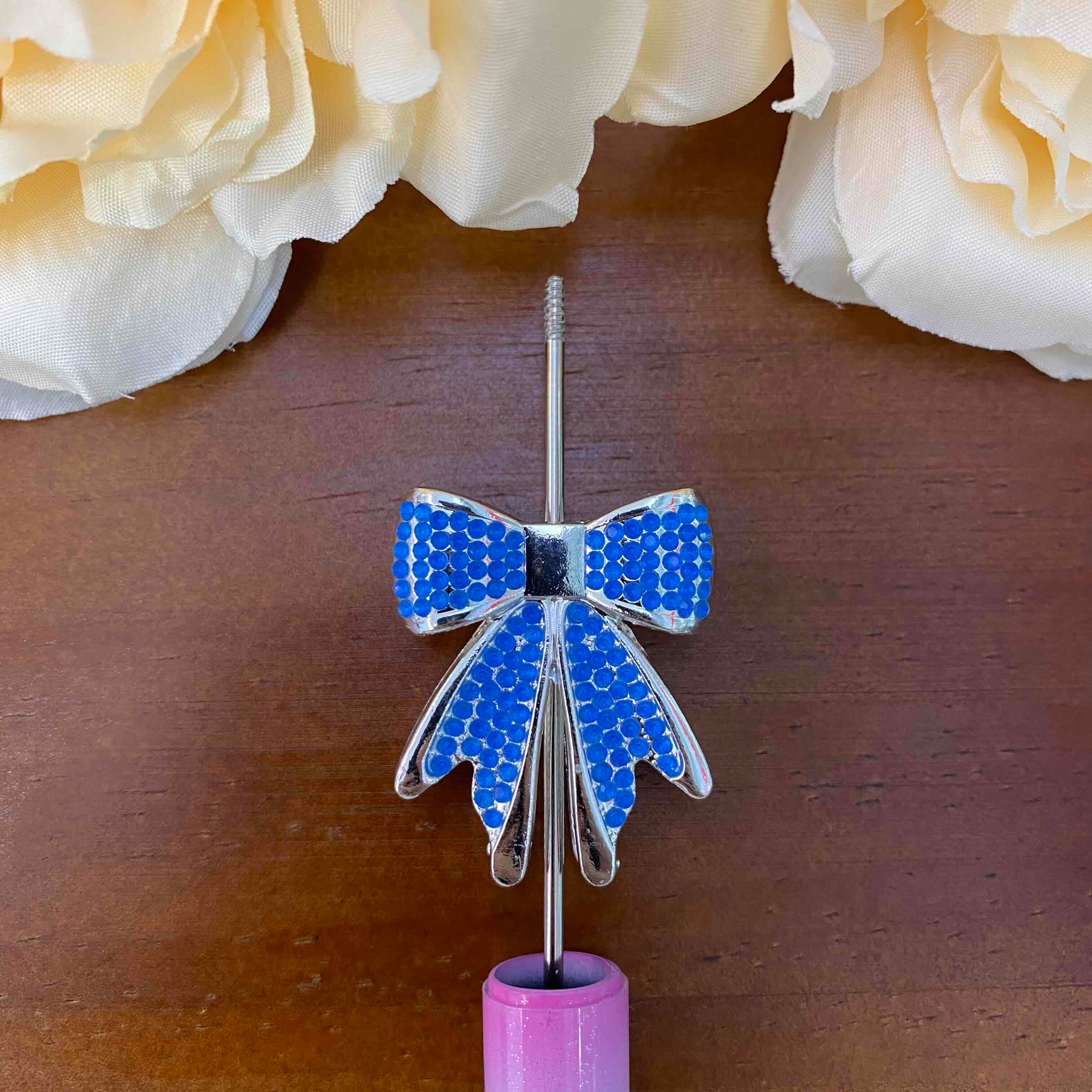 FS20629-Rhinestone Bow Metal Beads