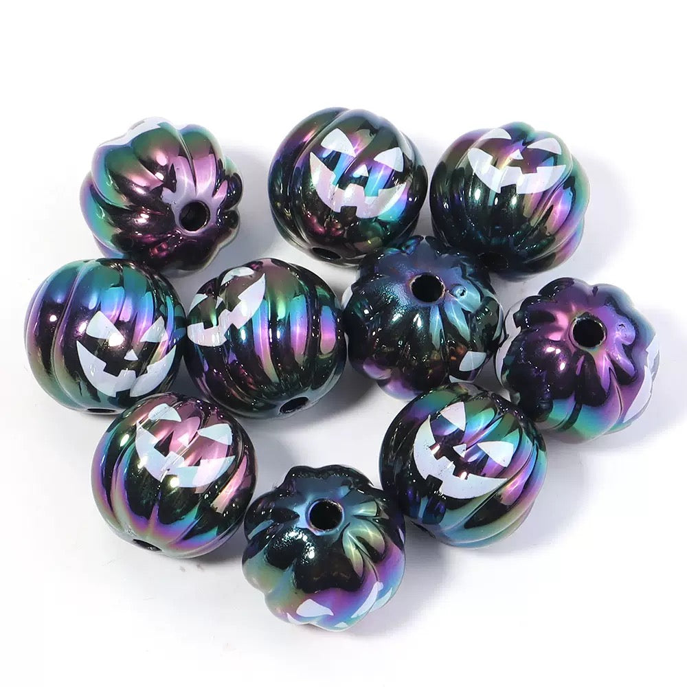 FS19377-About 16mm Halloween Pumpkin Acrylic Beads