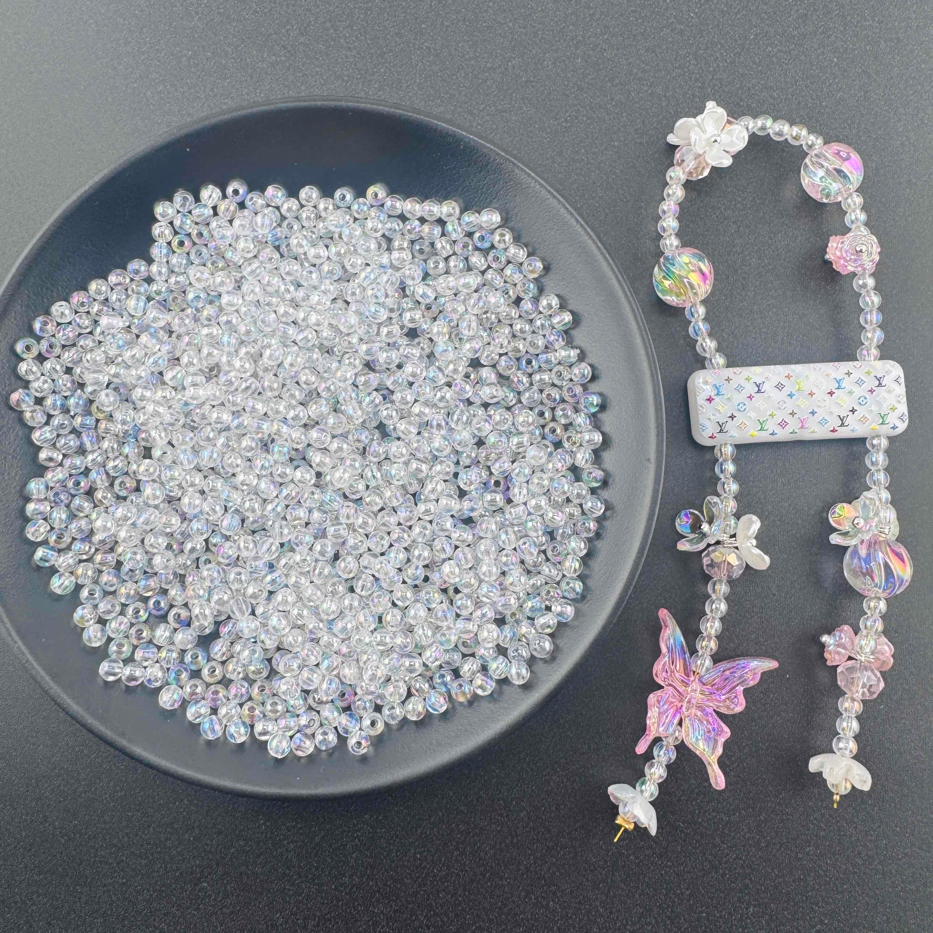 FS1740-4MM Clear Acrylic Beads(Not For Pens)